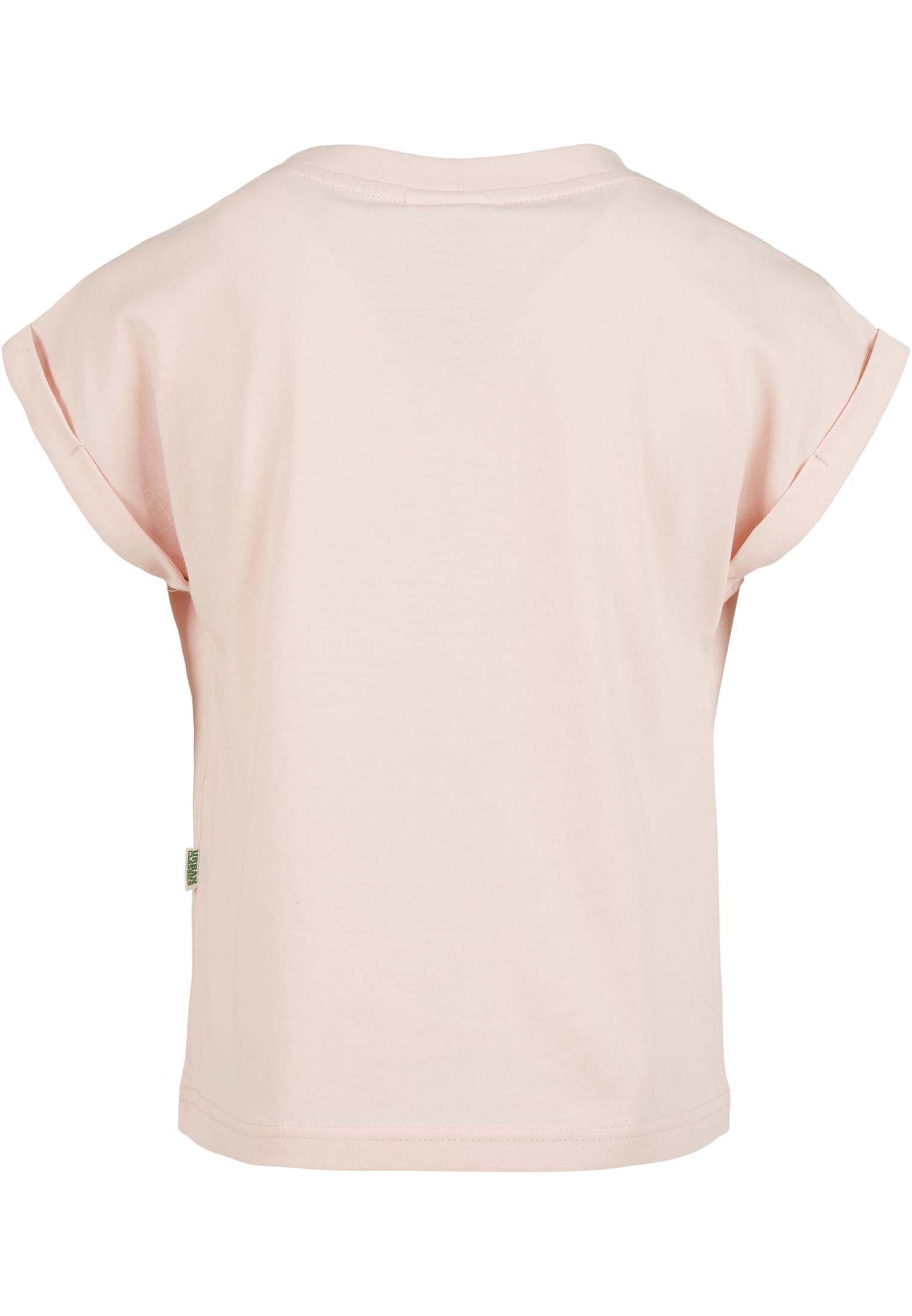 Girls Organic Extended Shoulder Tee | pink