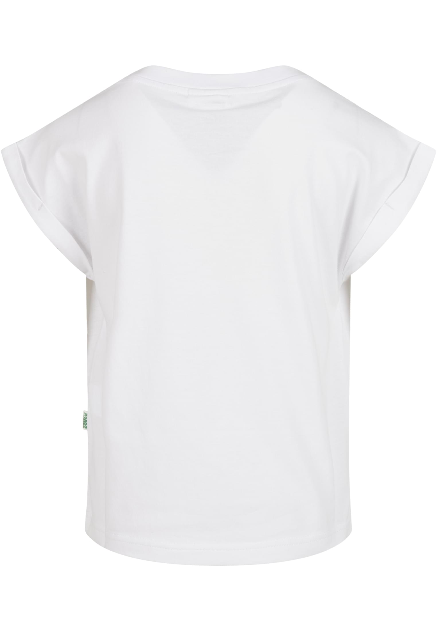 Girls Organic Extended Shoulder Tee | white