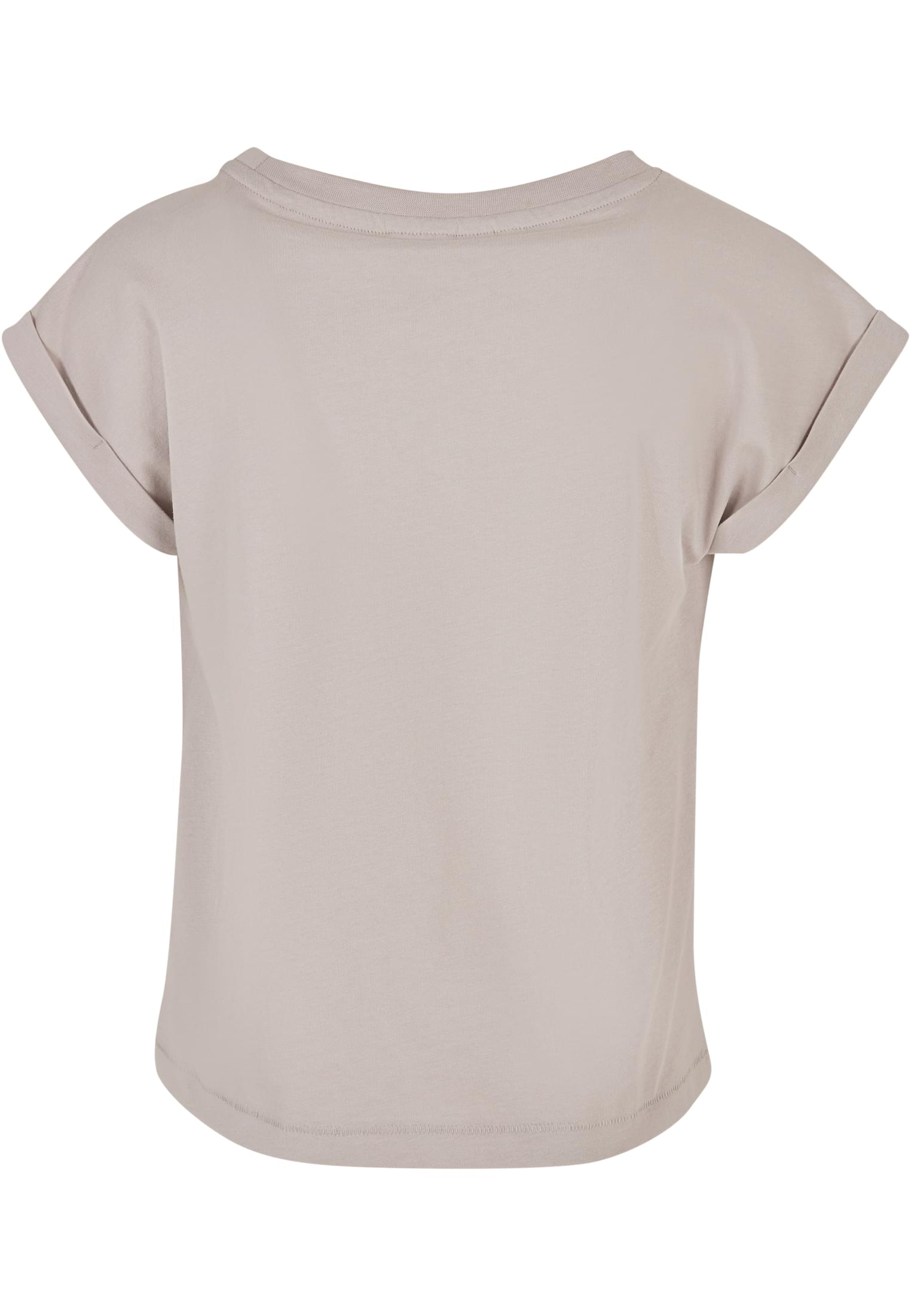 Girls Organic Extended Shoulder Tee | warmgrey