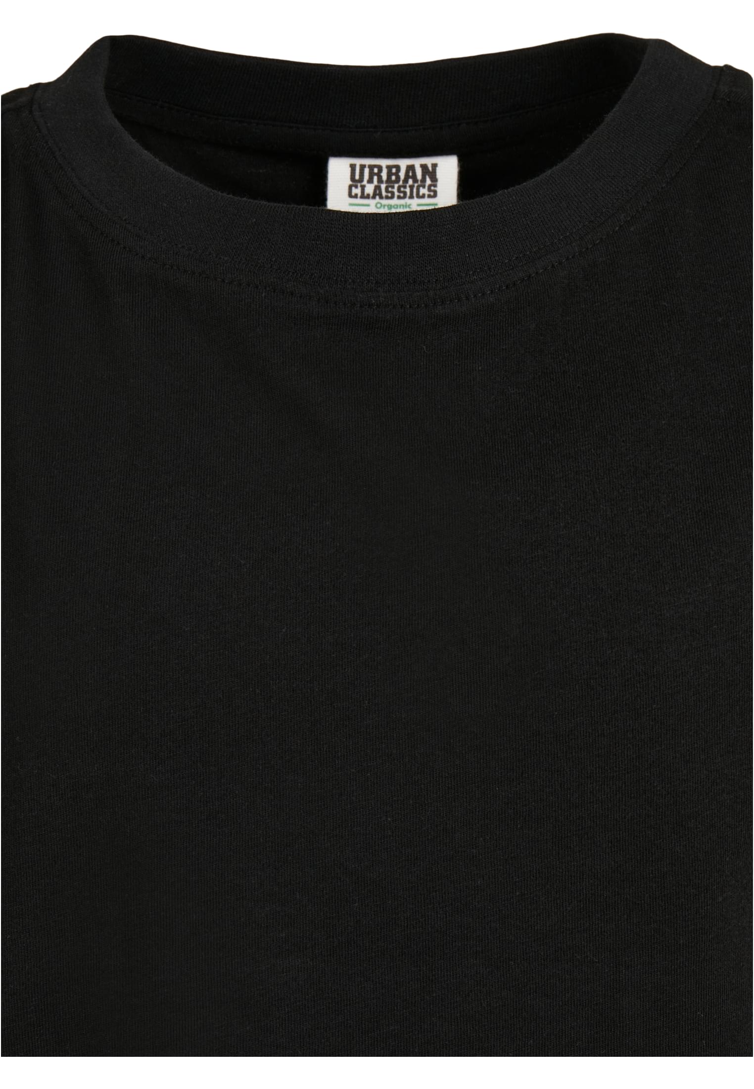 Girls Organic Extended Shoulder Tee | black