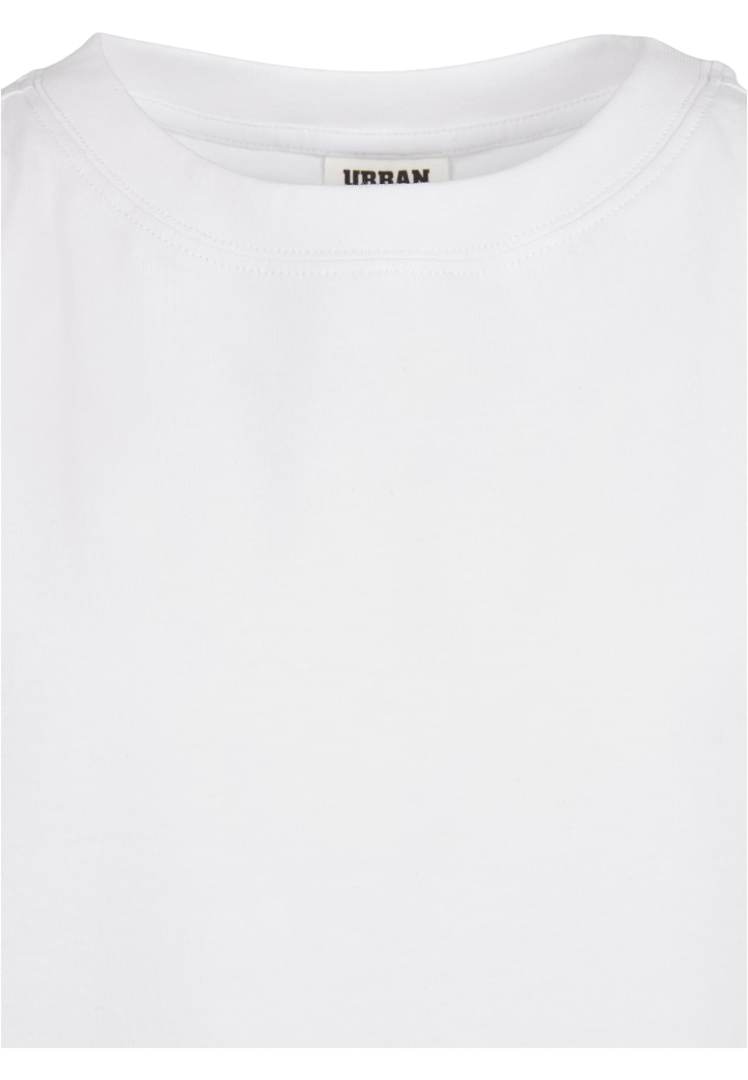 Girls Organic Extended Shoulder Tee | white