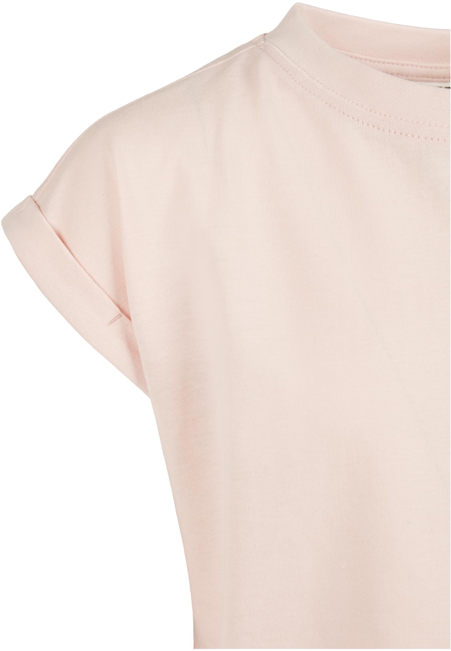 Girls Organic Extended Shoulder Tee | pink