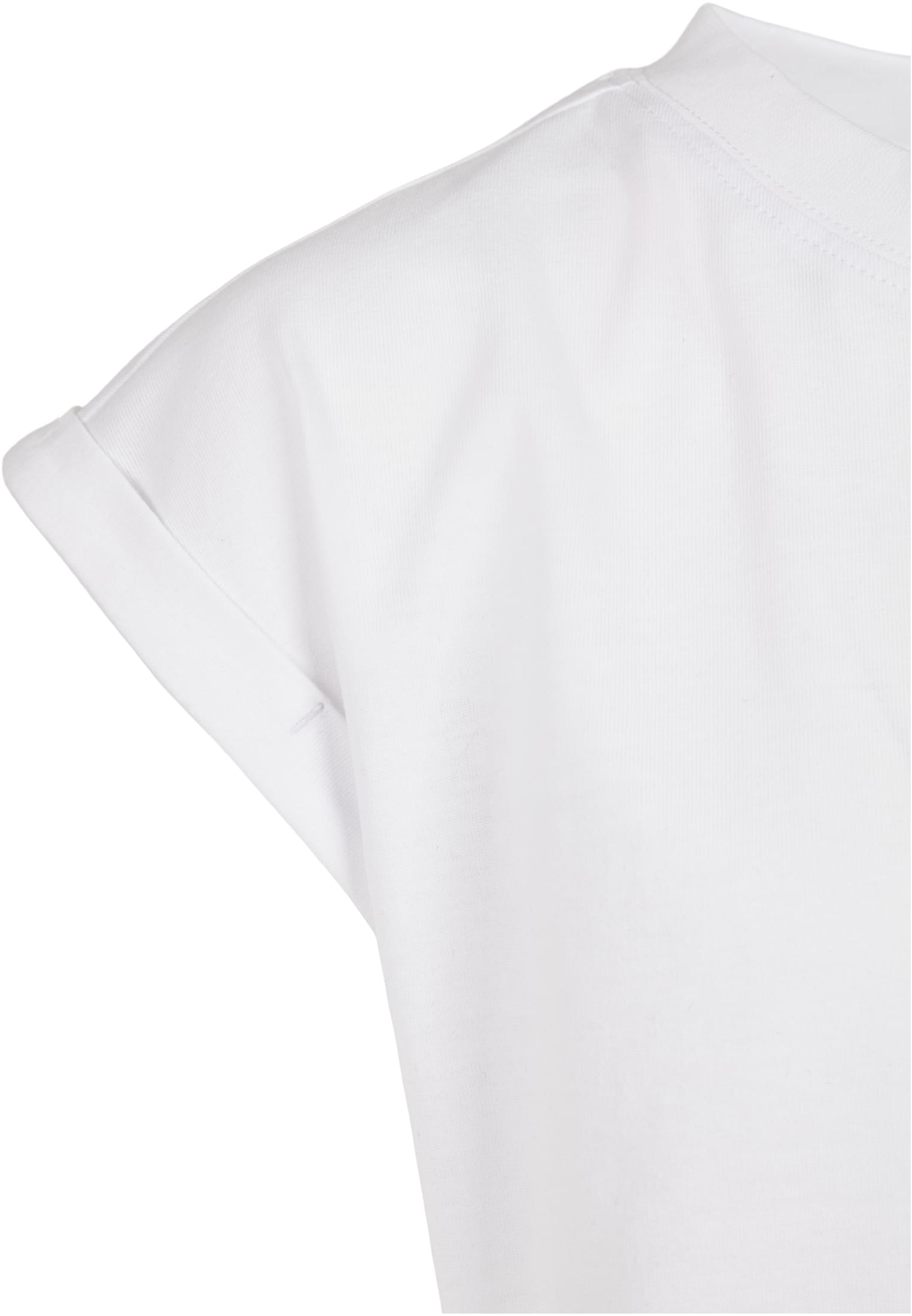 Girls Organic Extended Shoulder Tee | white