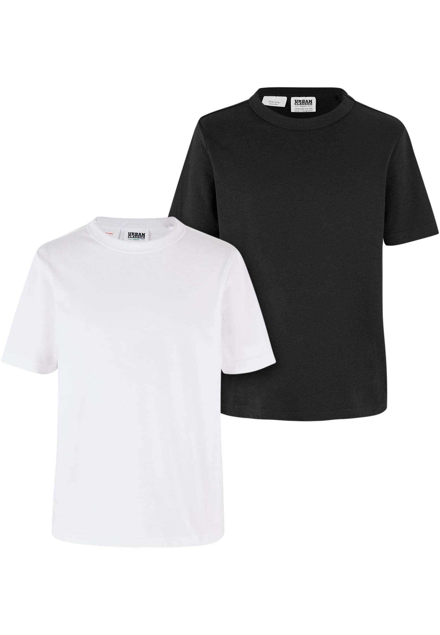 Boys Organic Basic Tee 2-Pack | white/black