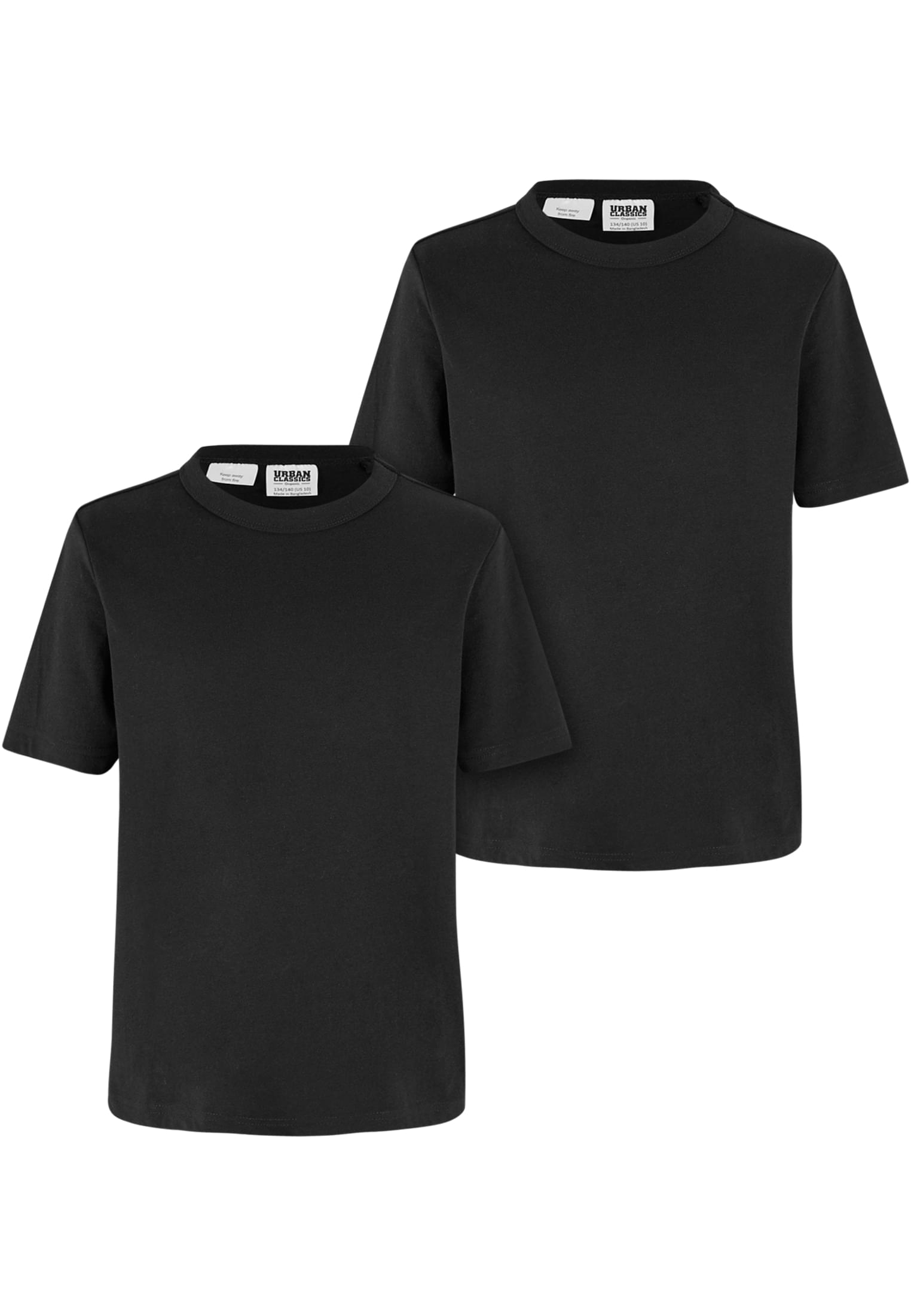 Boys Organic Basic Tee 2-Pack | black+black