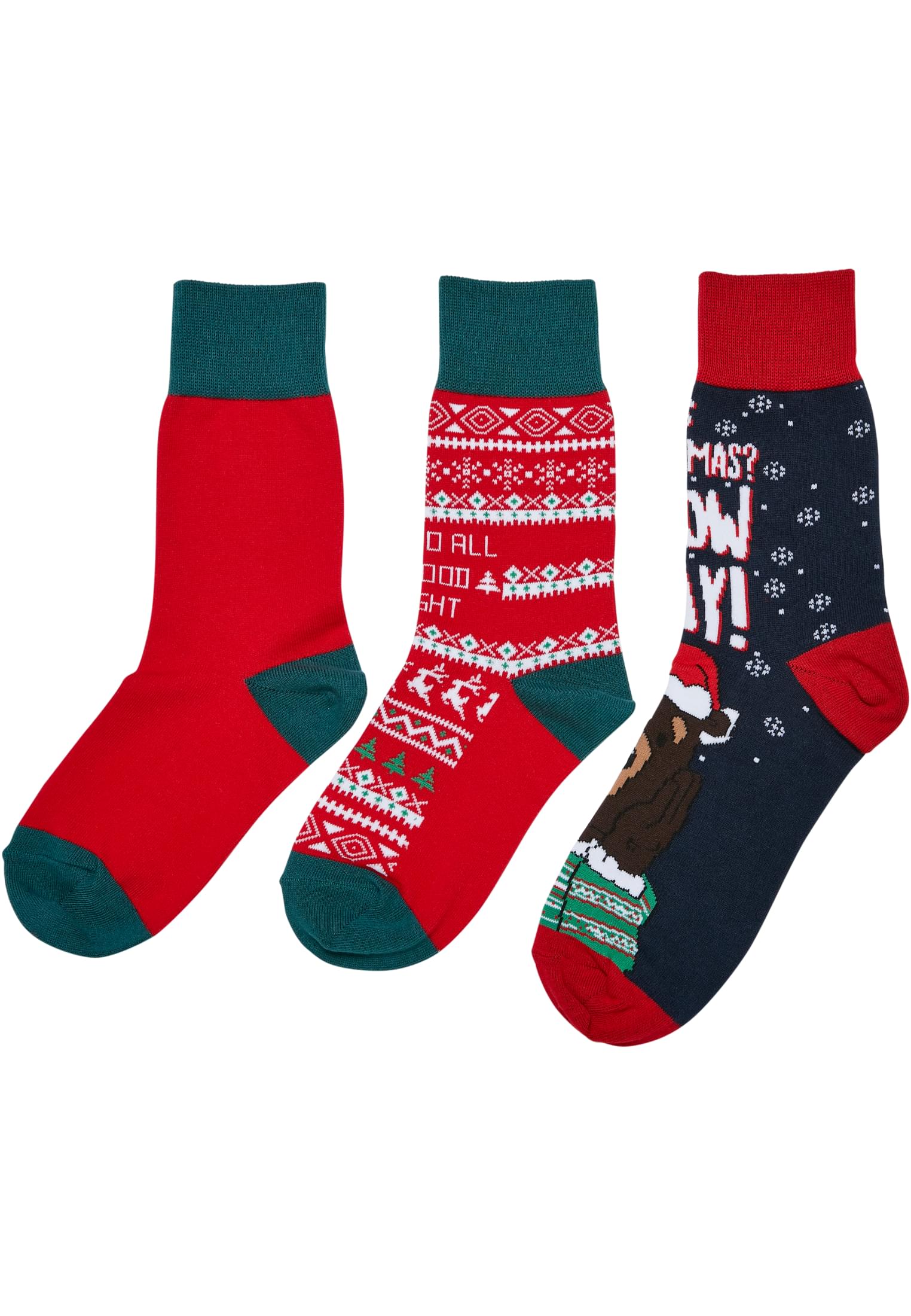 Christmas Bear Socks Kids 3-Pack | multicolor