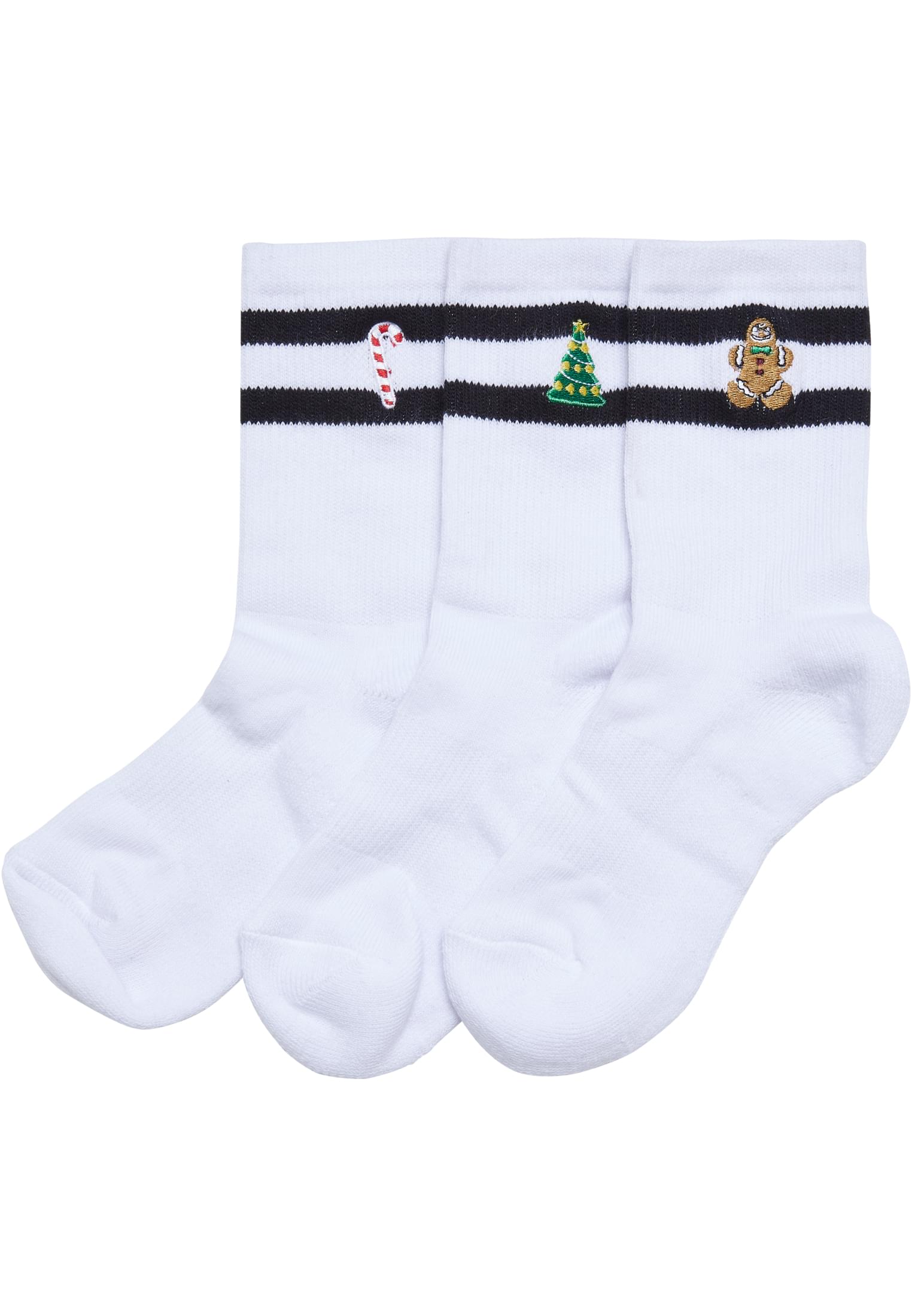 Christmas Sporty Socks Kids 3-Pack | white/black