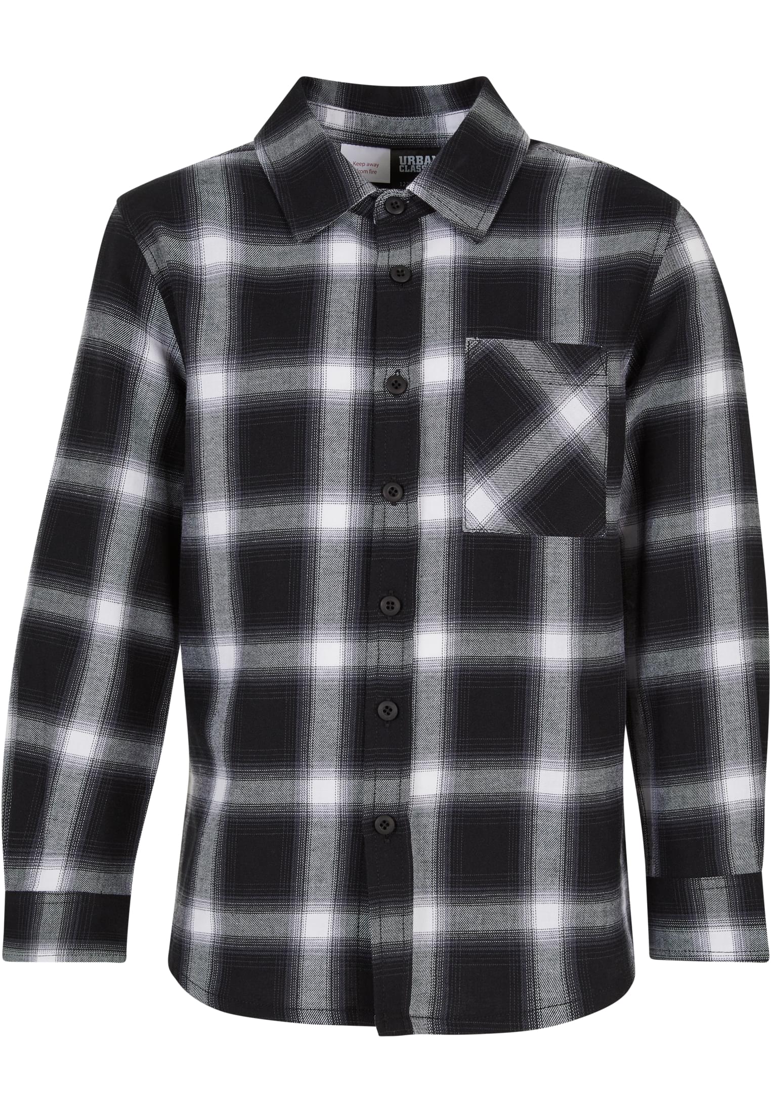 Boys Oversized Checked Shirt | black/white