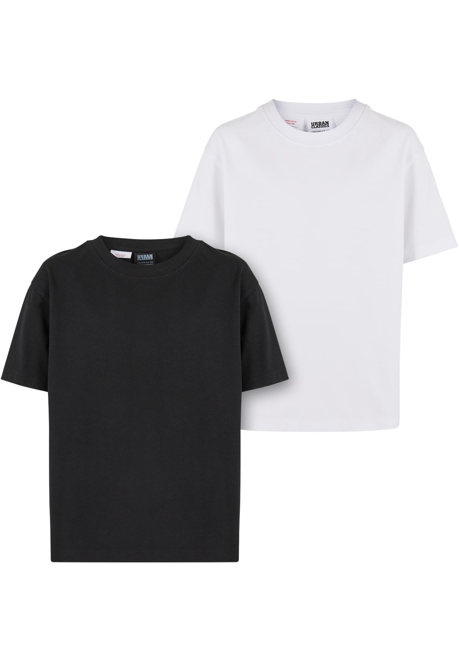 Girls Oversized Boyfriend Tee 2-Pack | black/white