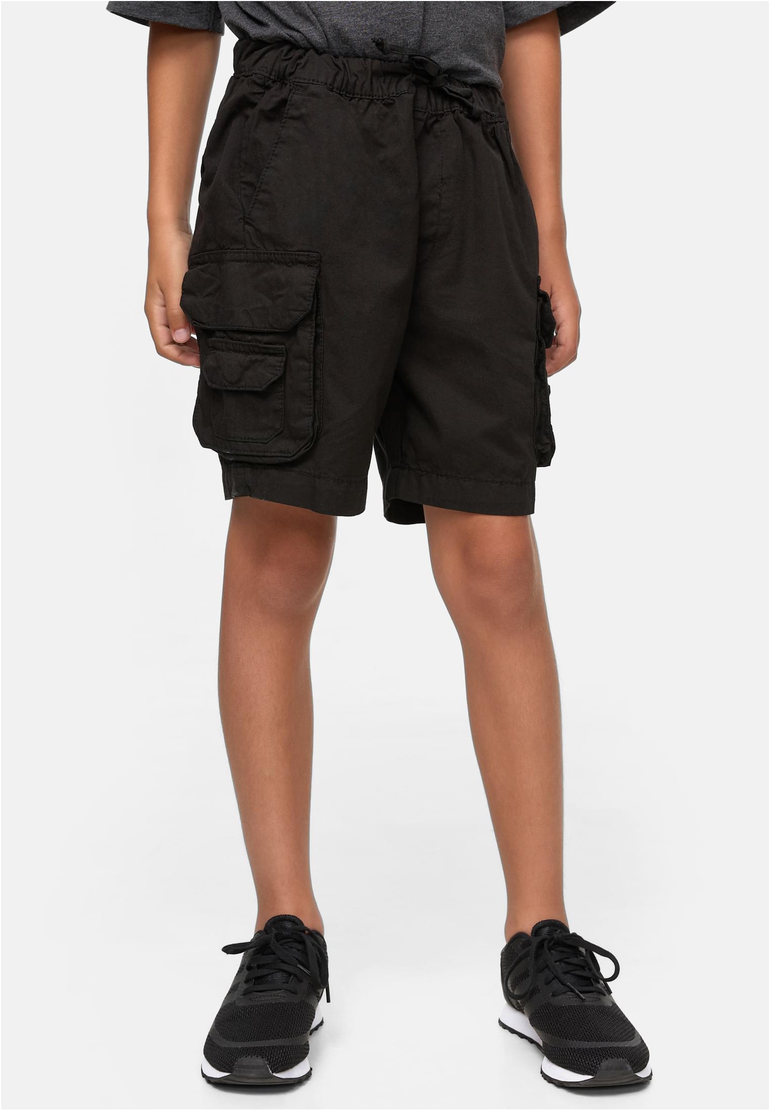 Boys Double Pocket Cargo Shorts | black