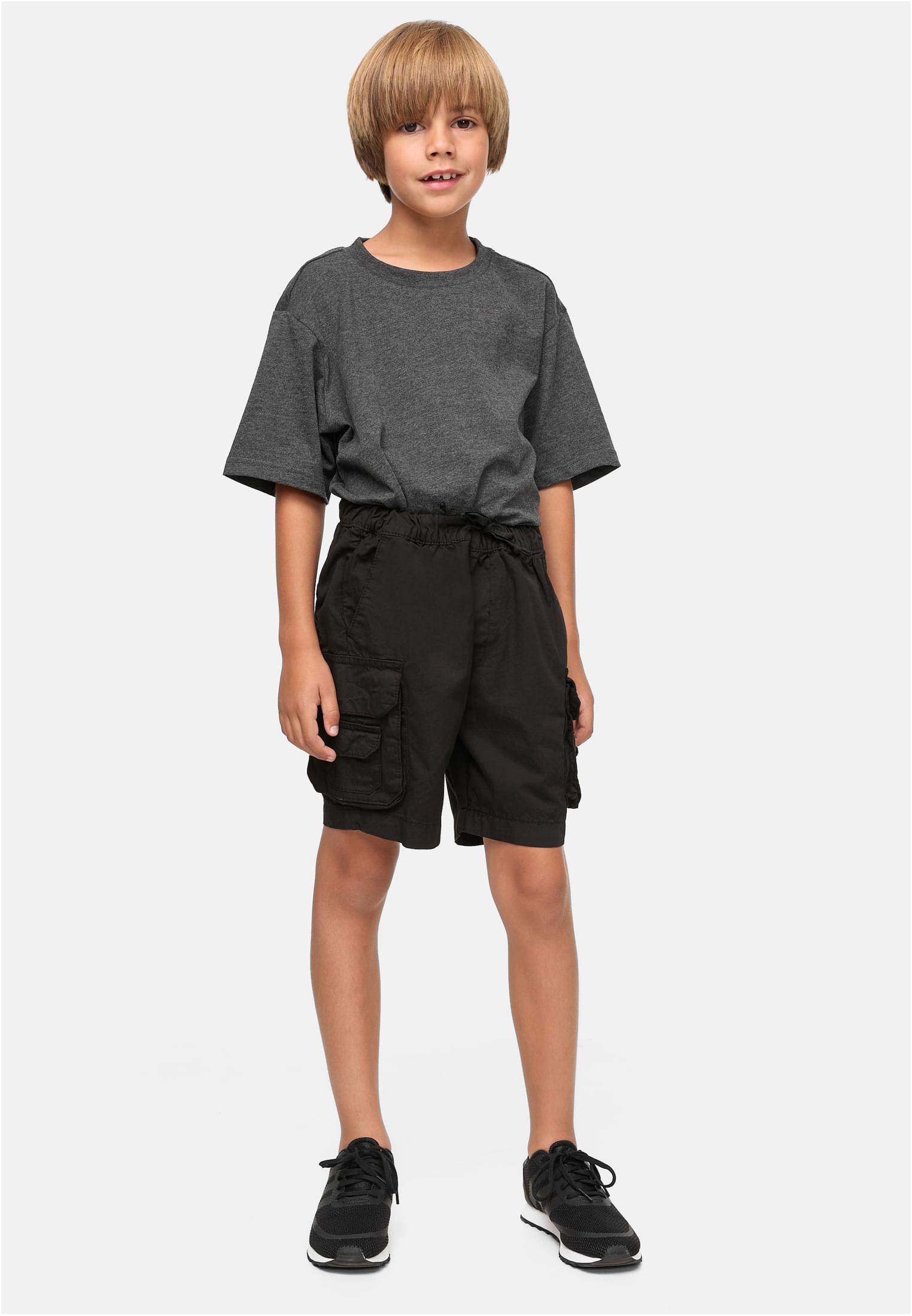 Boys Double Pocket Cargo Shorts | black