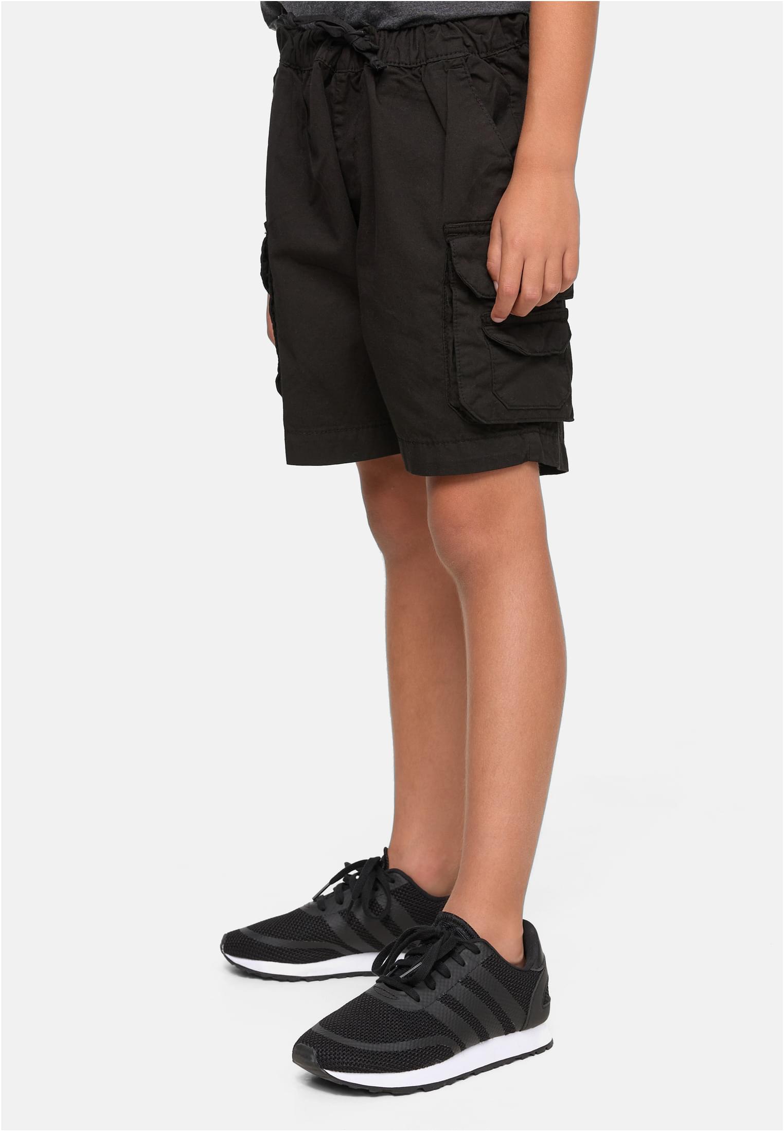 Boys Double Pocket Cargo Shorts | black