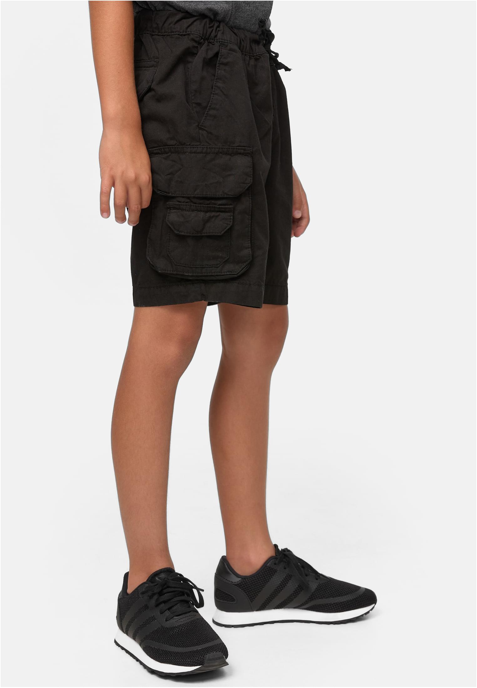 Boys Double Pocket Cargo Shorts | black