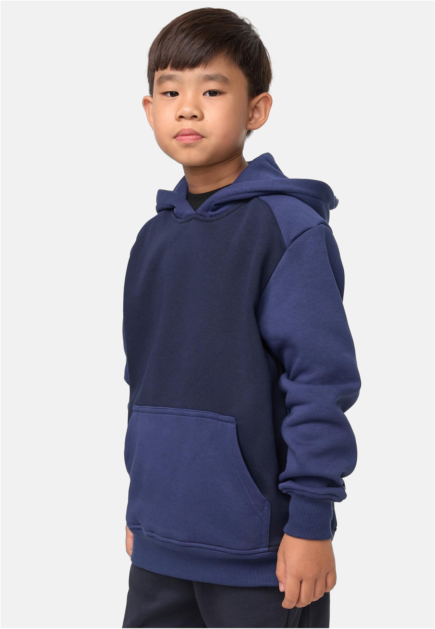 Boys 2-Tone Fake Raglan Hoody | midnightnavy/darkblue