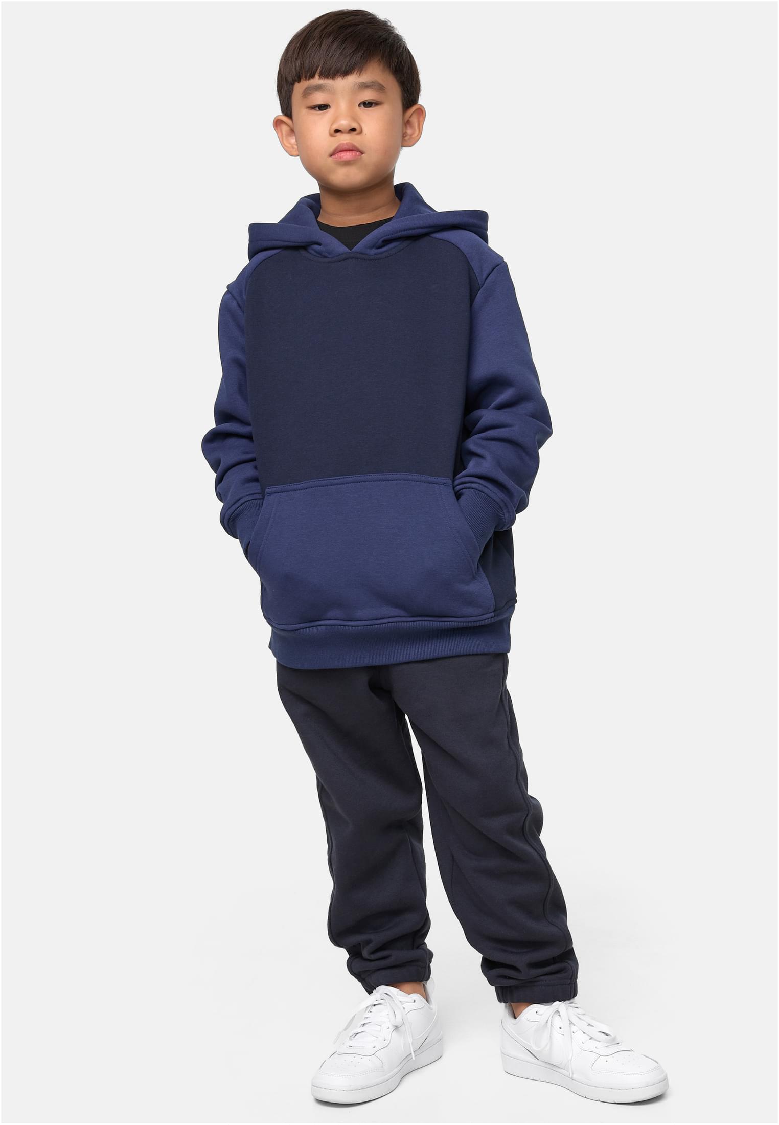 Boys 2-Tone Fake Raglan Hoody | midnightnavy/darkblue