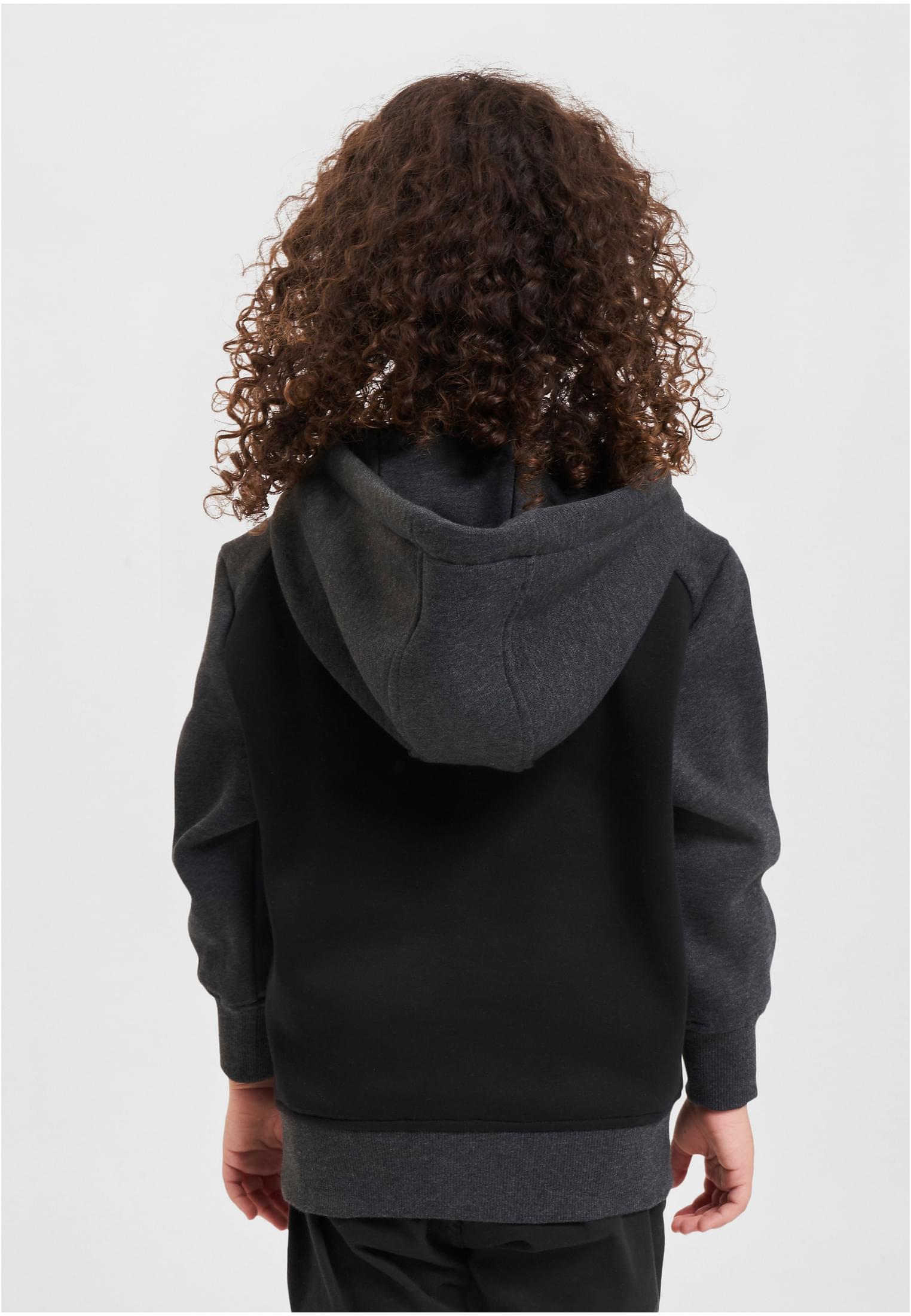 Boys 2-Tone Fake Raglan Hoody | black/charcoal