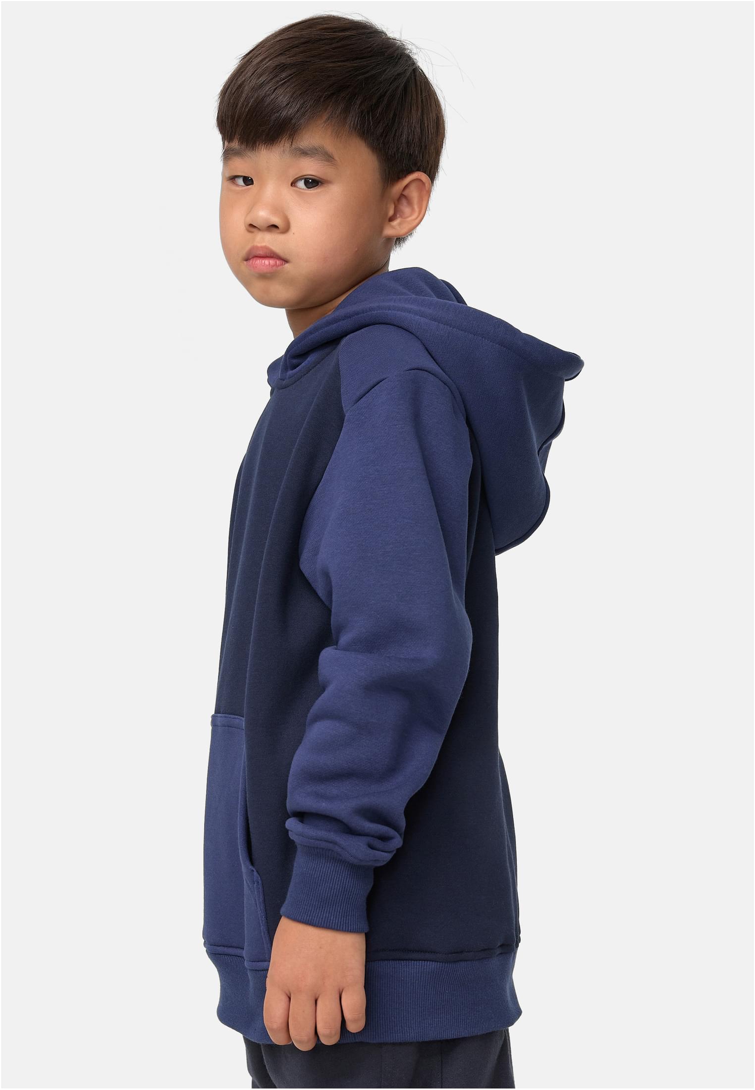 Boys 2-Tone Fake Raglan Hoody | midnightnavy/darkblue