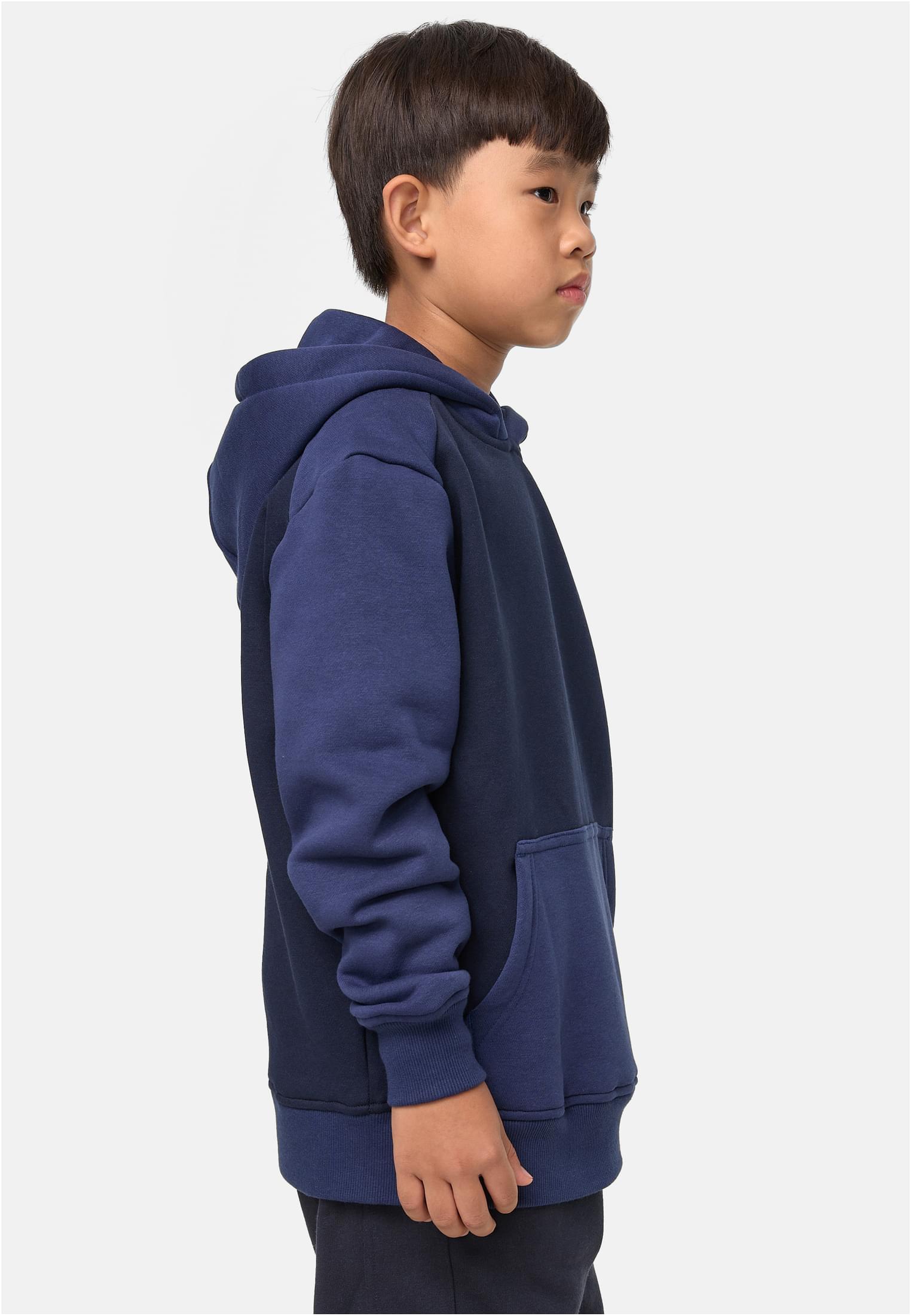 Boys 2-Tone Fake Raglan Hoody | midnightnavy/darkblue