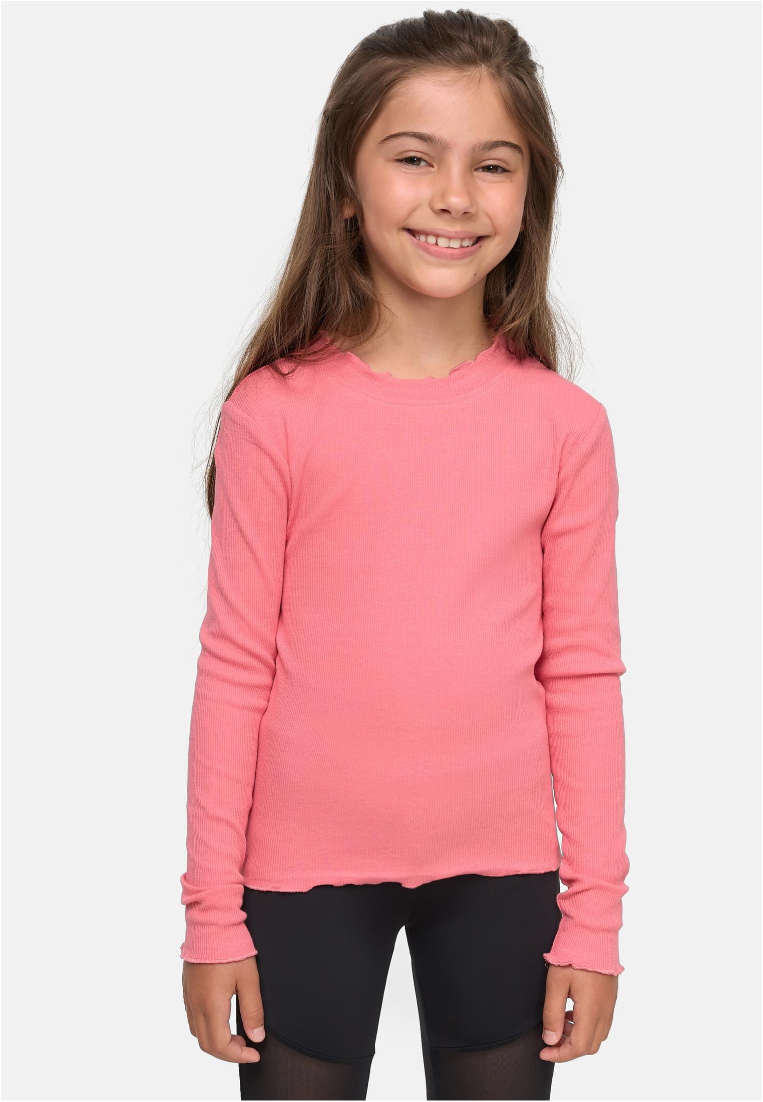 Girls Short Rib Longsleeve | palepink