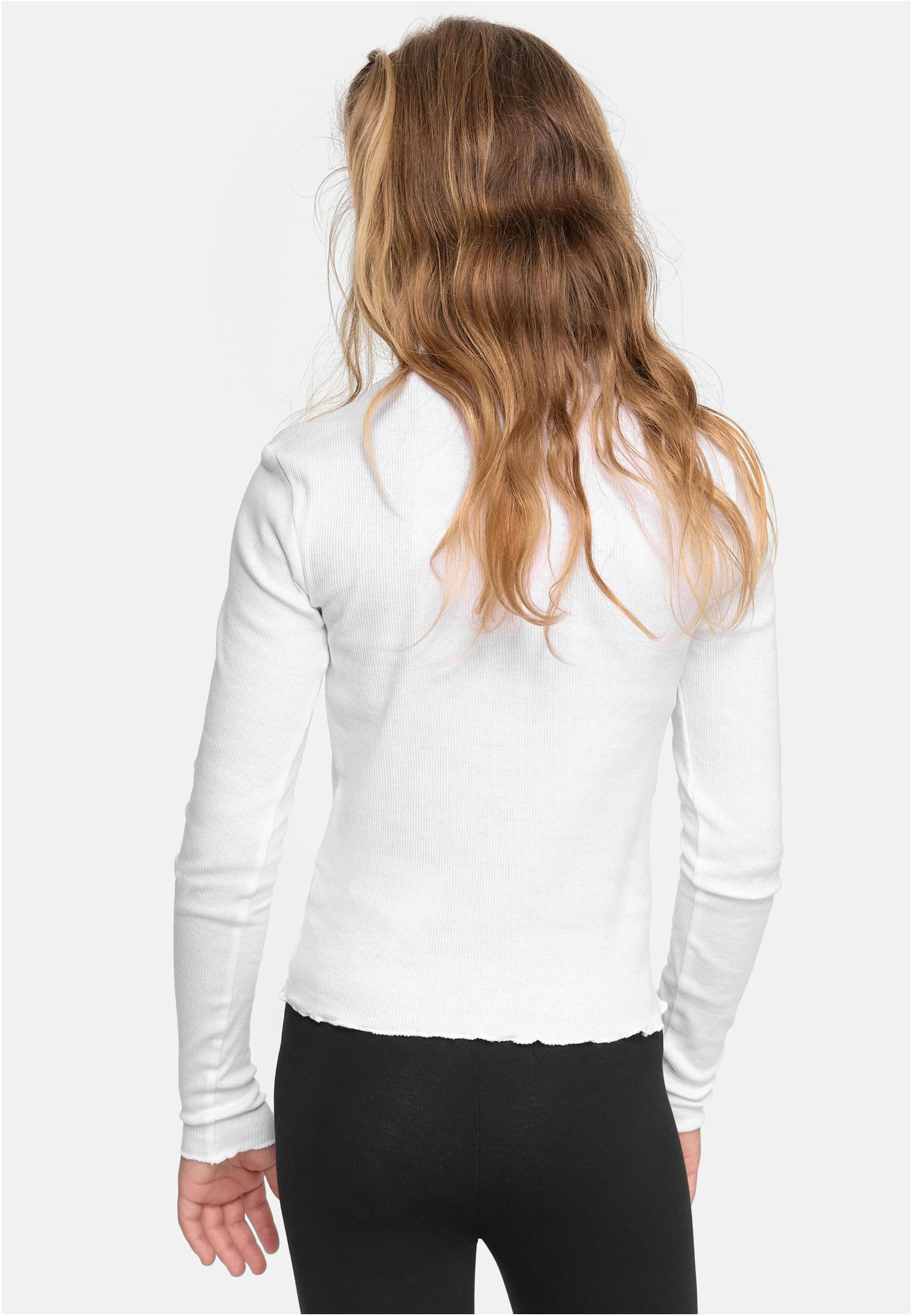 Girls Short Rib Longsleeve | white