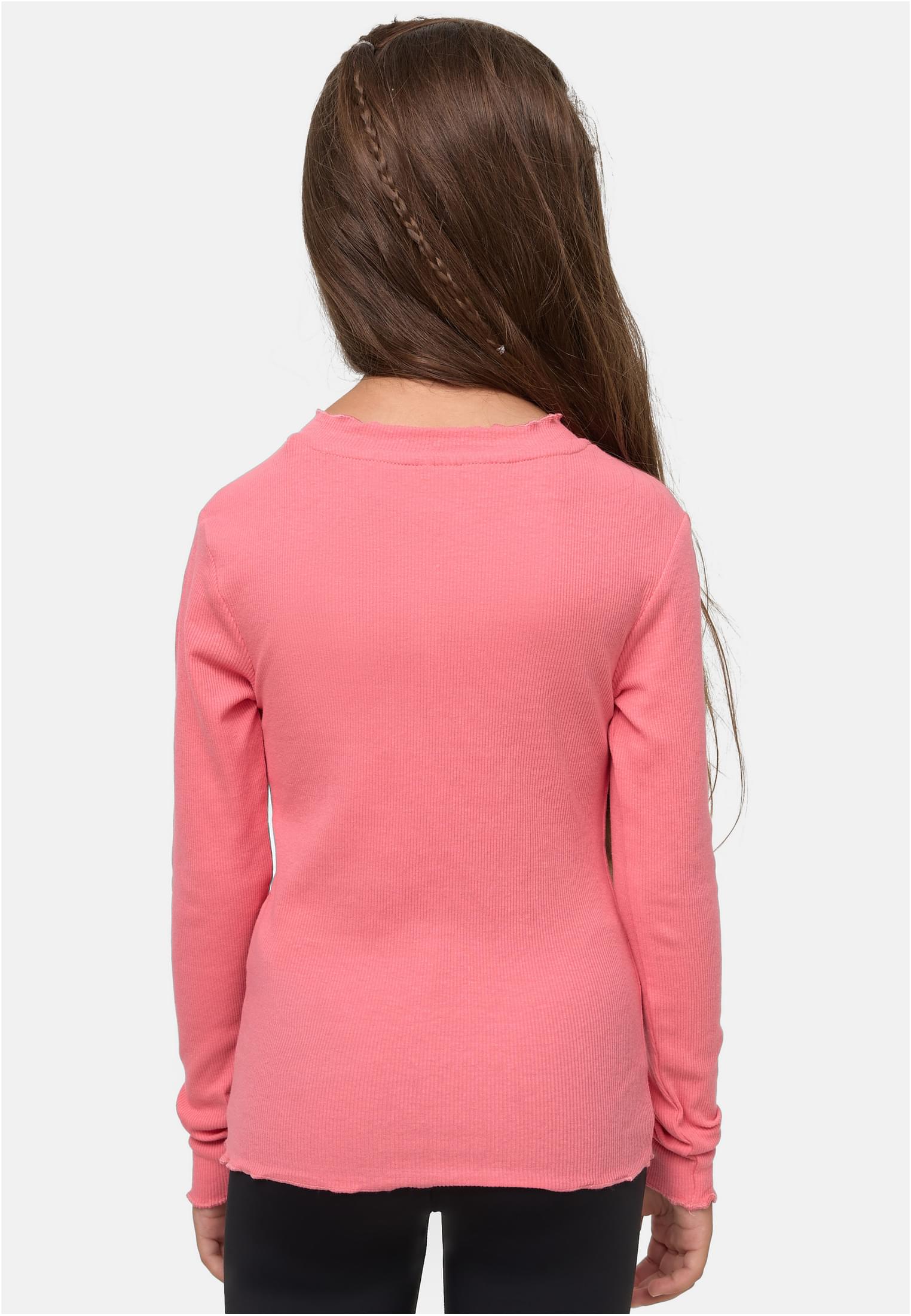 Girls Short Rib Longsleeve | palepink