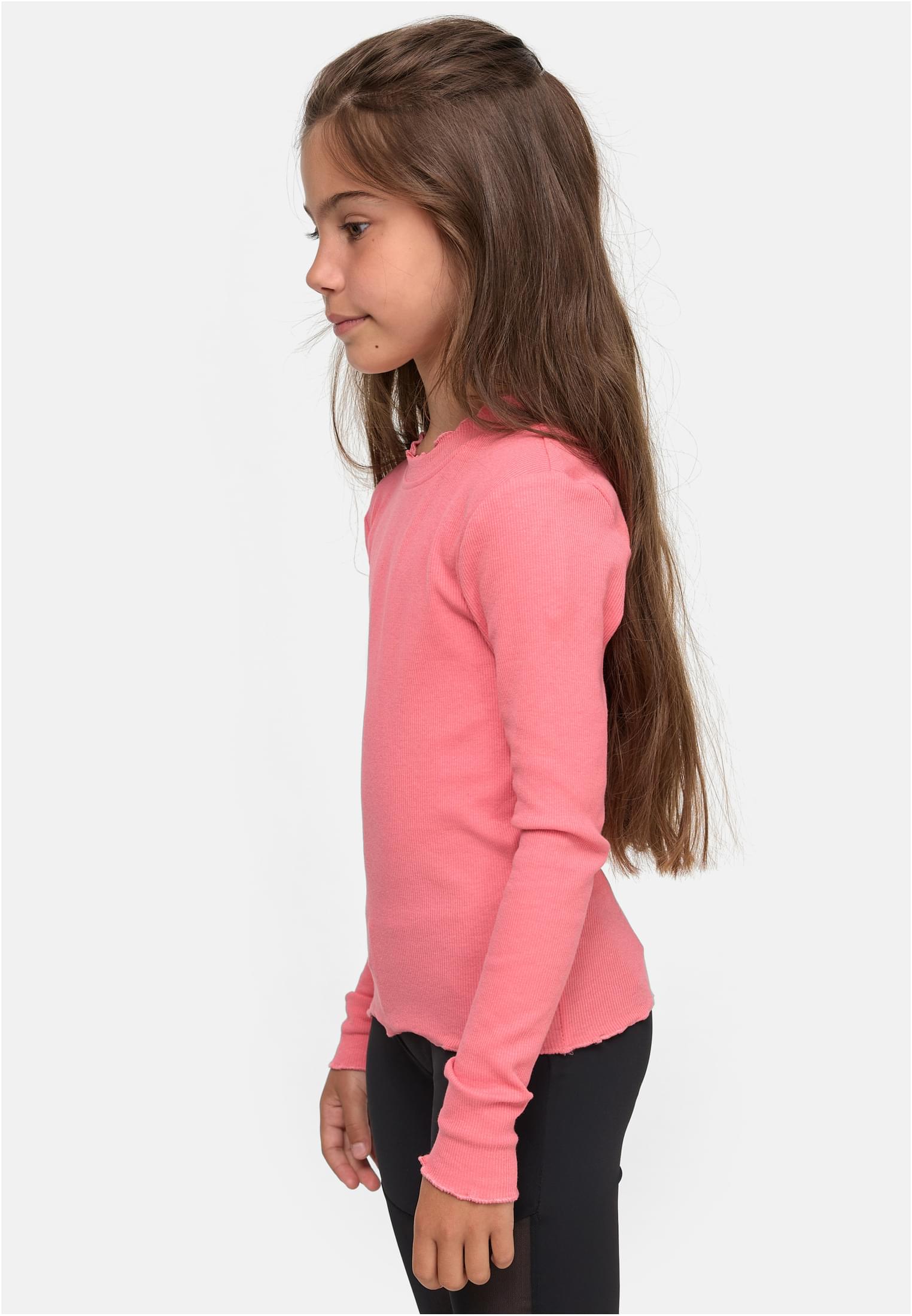 Girls Short Rib Longsleeve | palepink