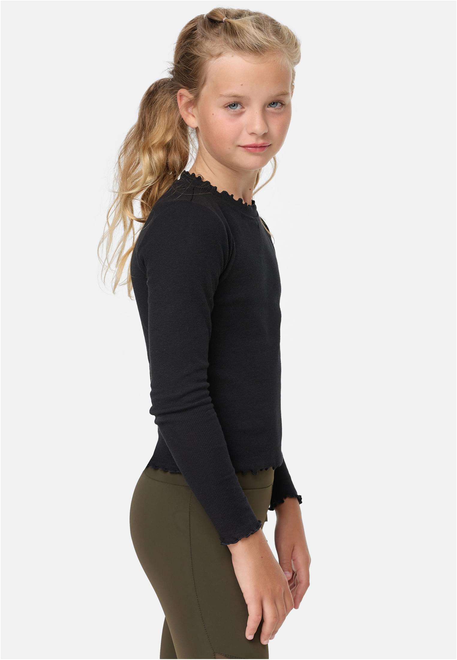 Girls Short Rib Longsleeve | black