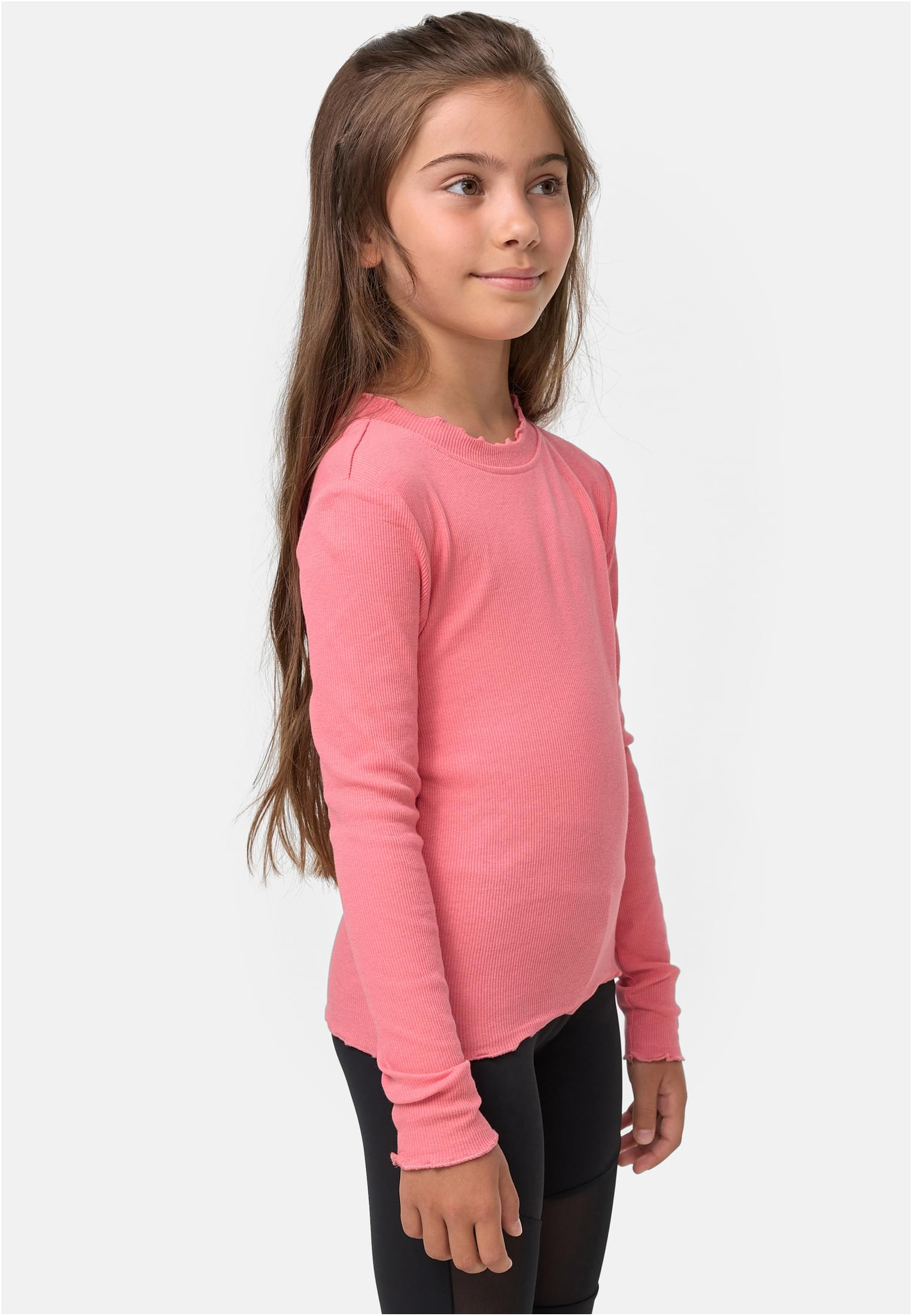 Girls Short Rib Longsleeve | palepink