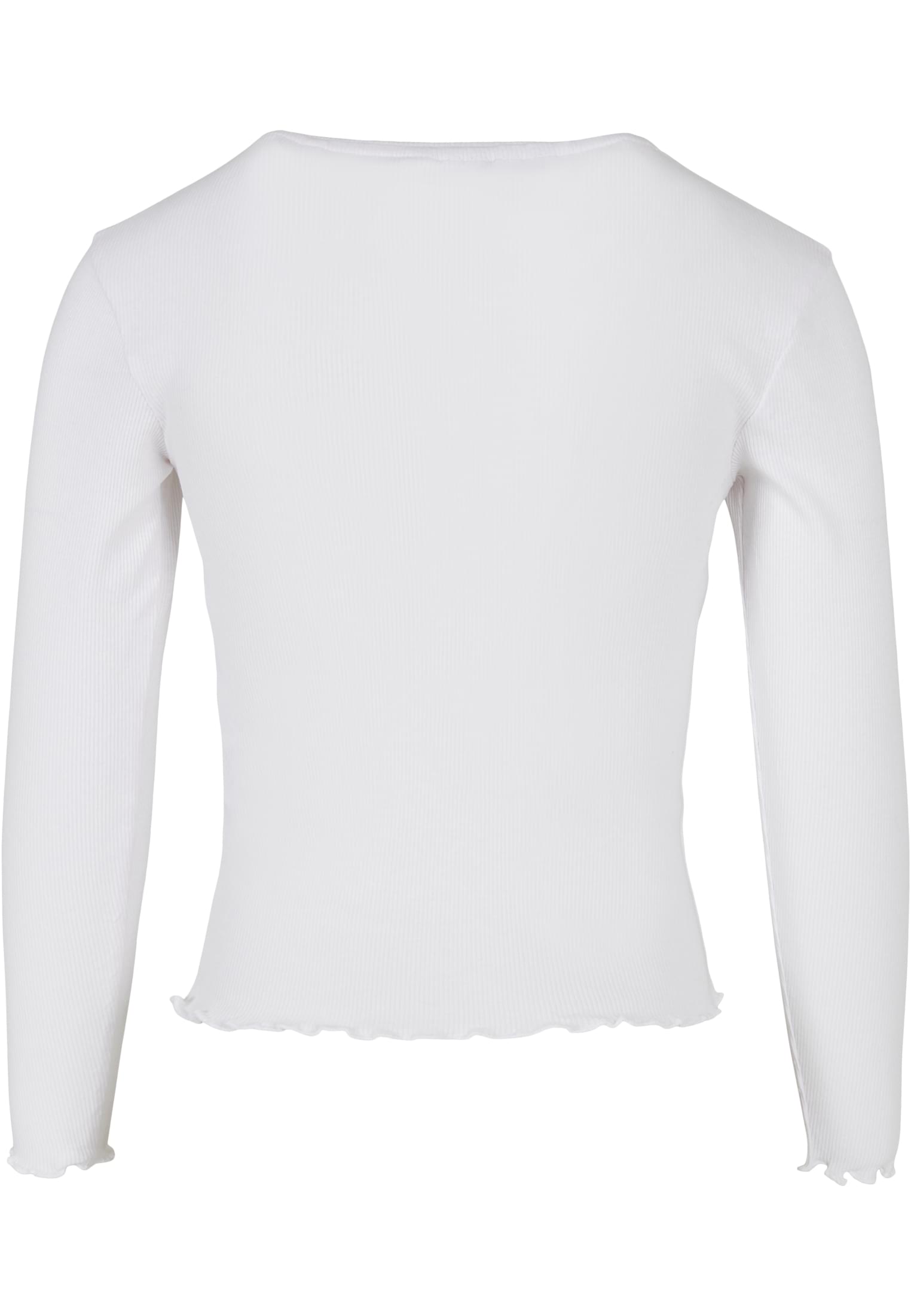 Girls Short Rib Longsleeve | white