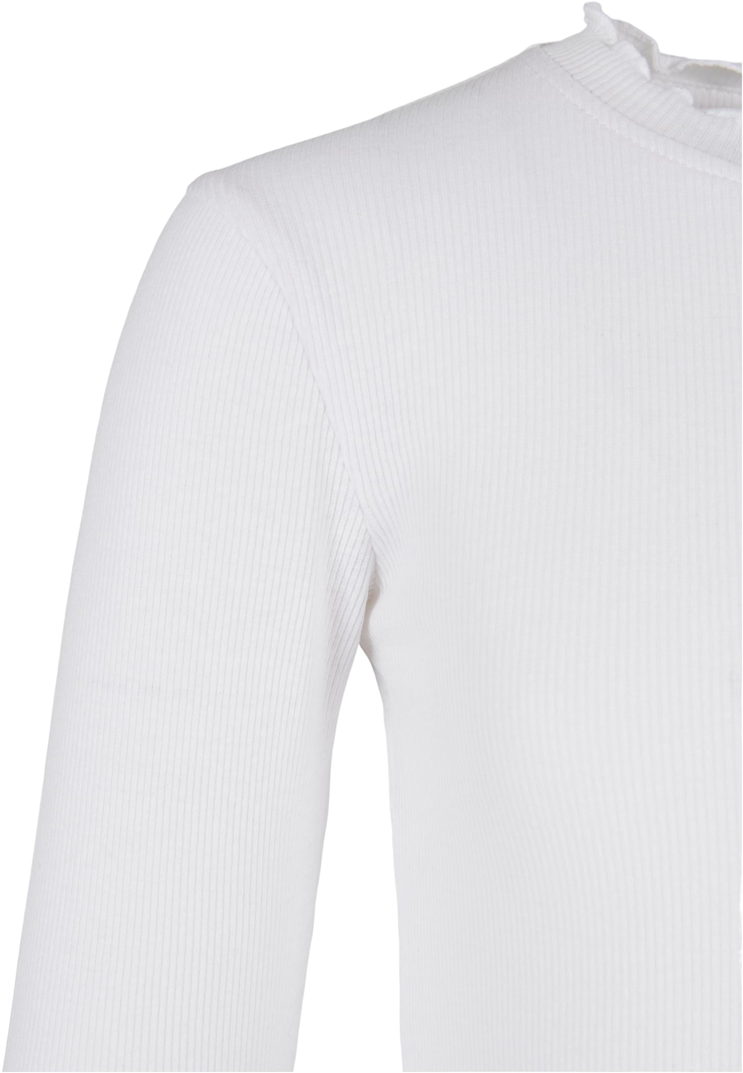 Girls Short Rib Longsleeve | white