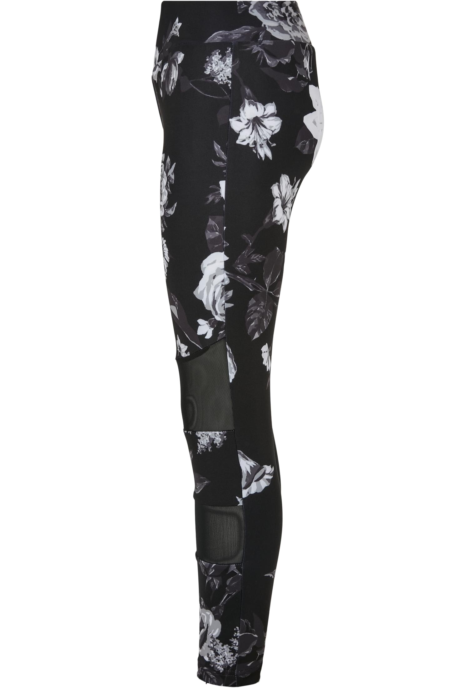 Girls Tech Mesh AOP Leggings | dark flower aop