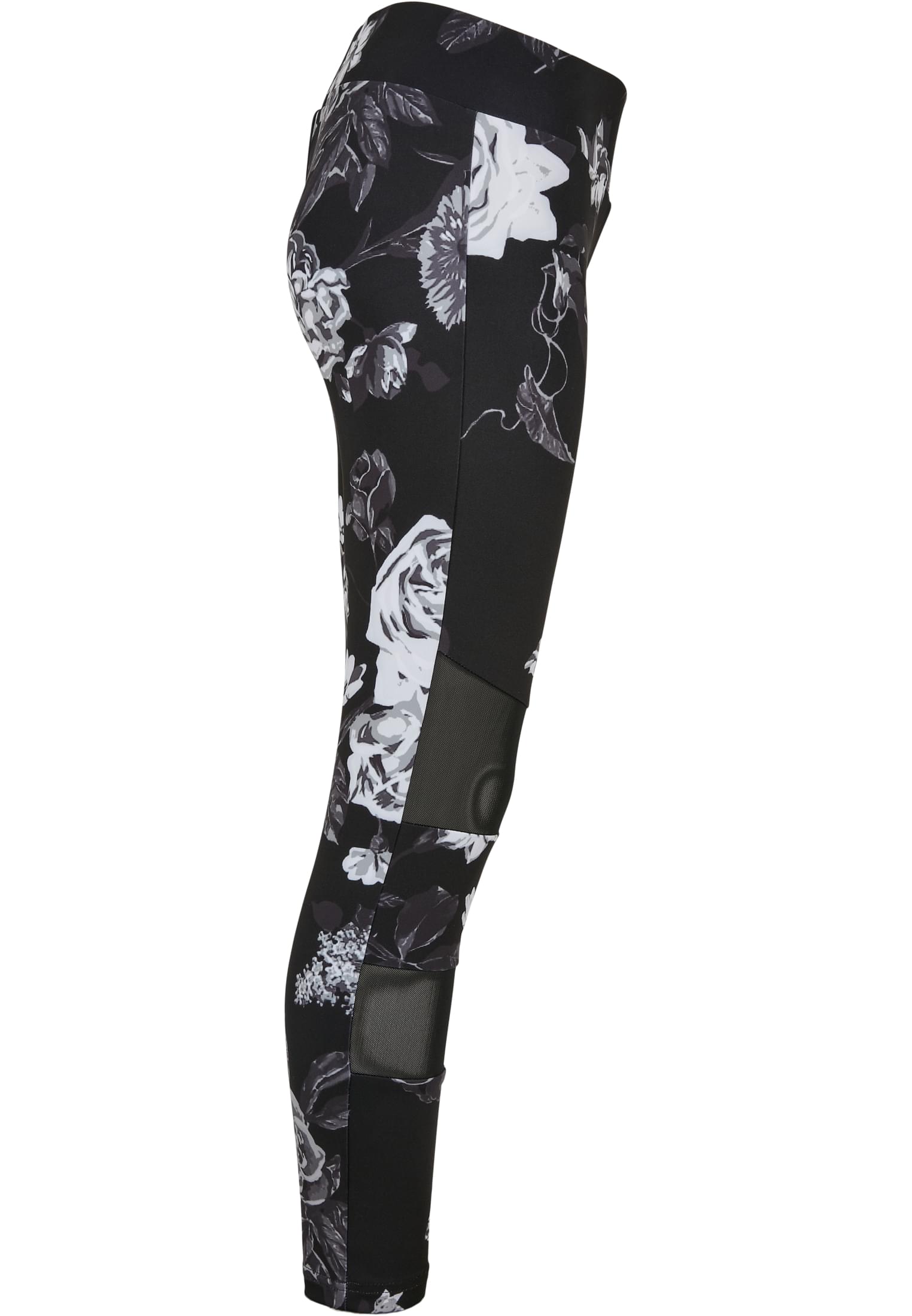 Girls Tech Mesh AOP Leggings | dark flower aop