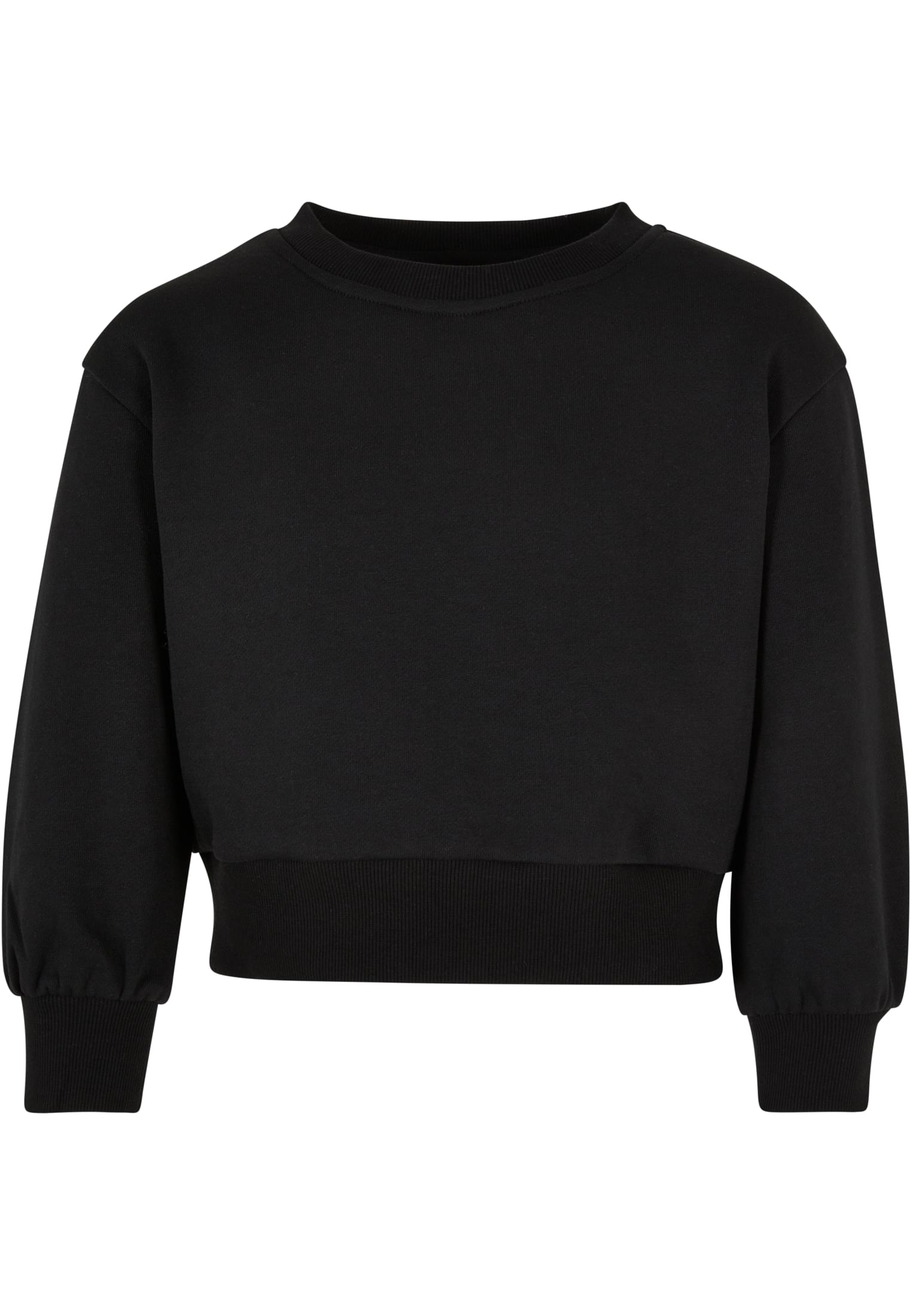 Girls Oversized Crewneck | black