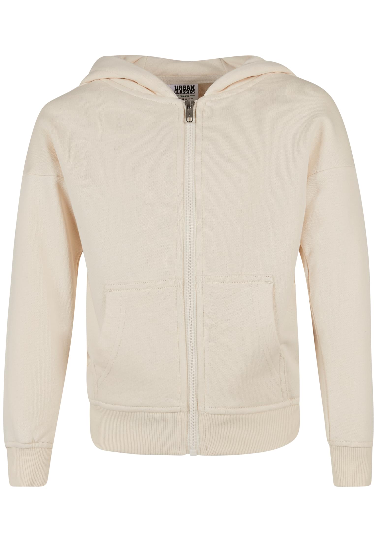 Girls Organic Terry Zip Hoody | whitesand