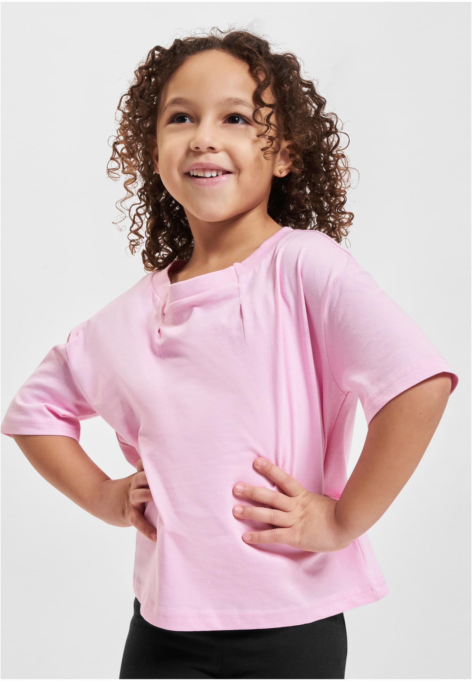 Girls Organic Oversized Pleat Tee | girlypink