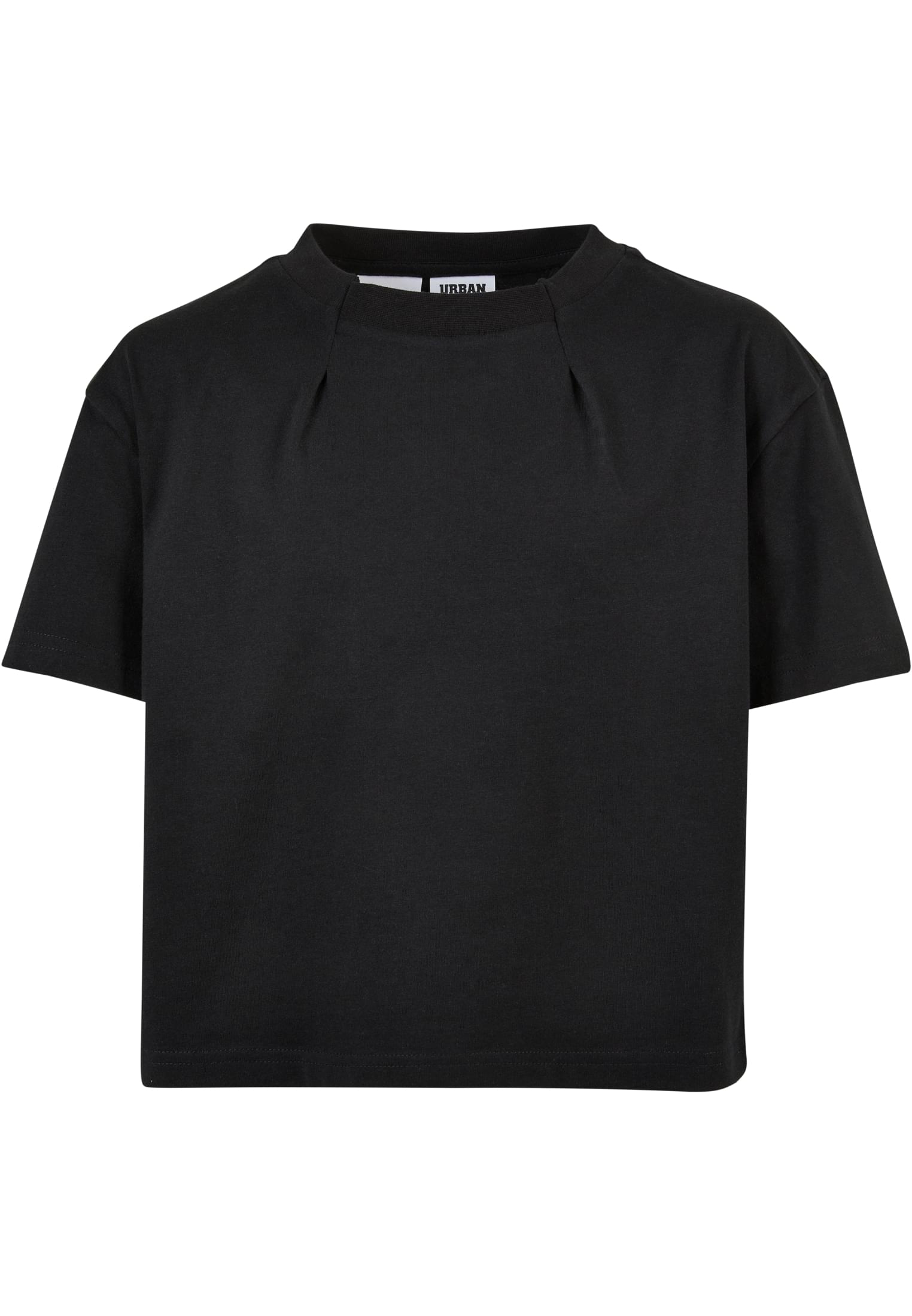 Girls Organic Oversized Pleat Tee | black