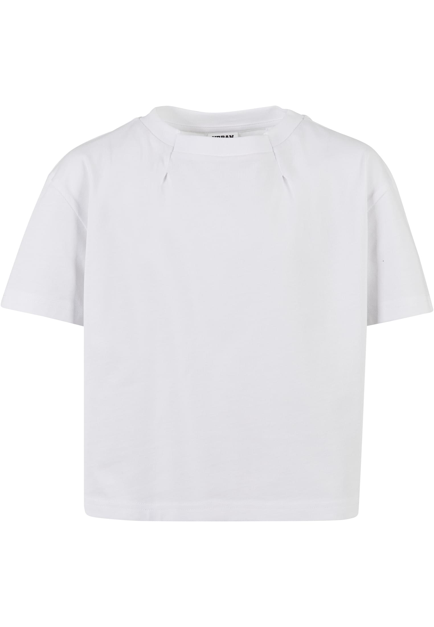 Girls Organic Oversized Pleat Tee | white