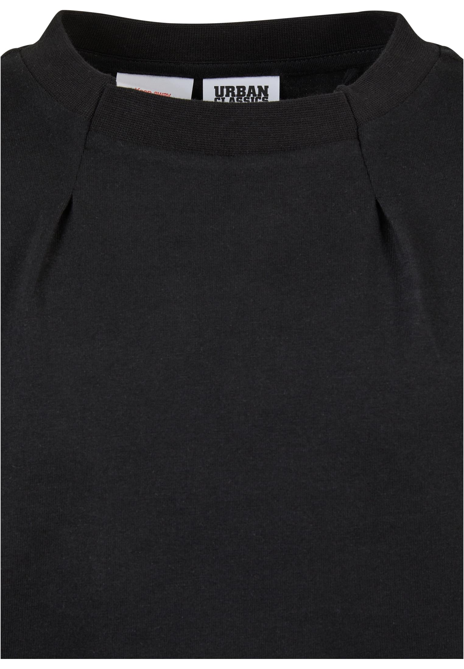 Girls Organic Oversized Pleat Tee | black