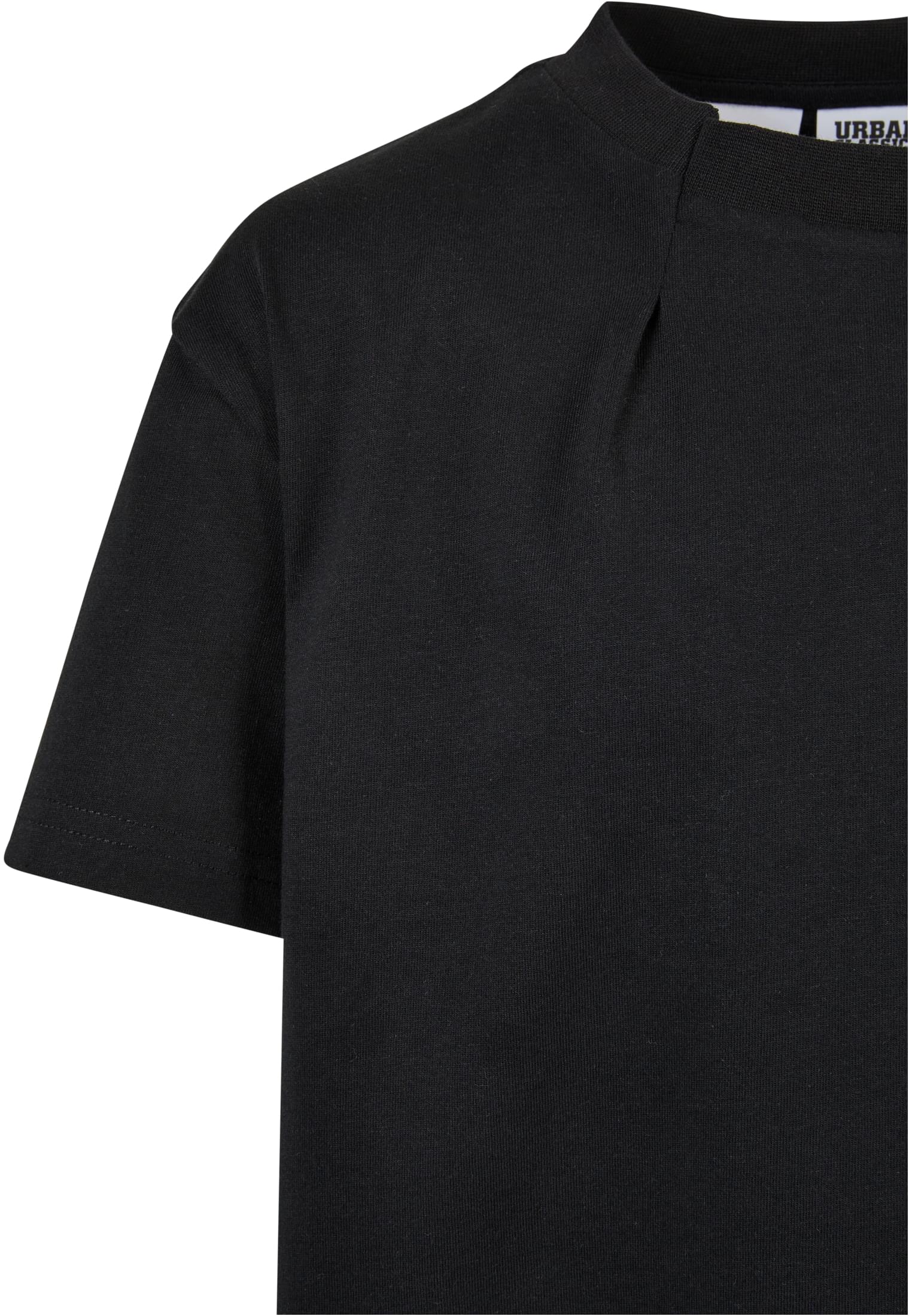 Girls Organic Oversized Pleat Tee | black