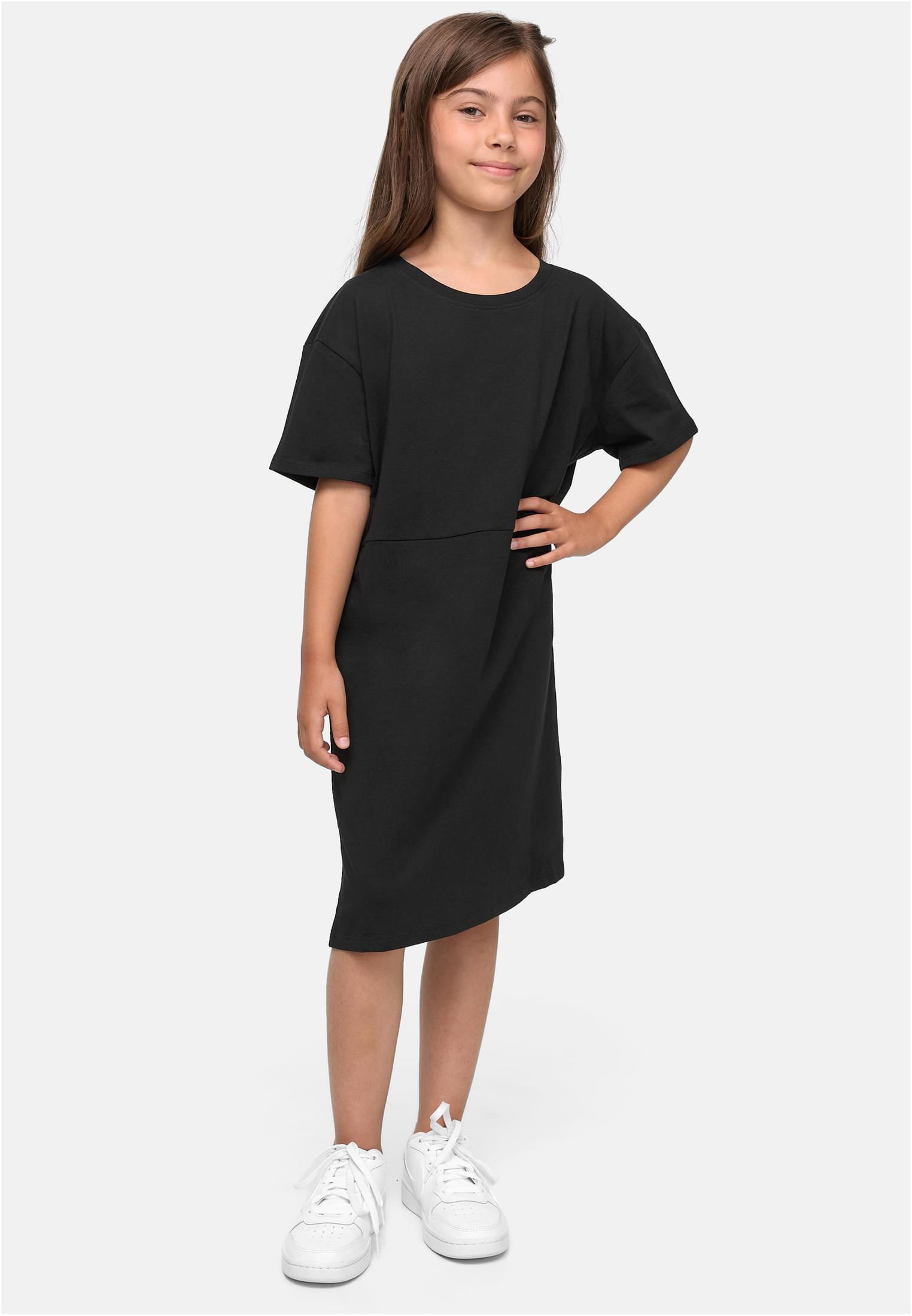 Girls Organic Oversized Tee Dress | black