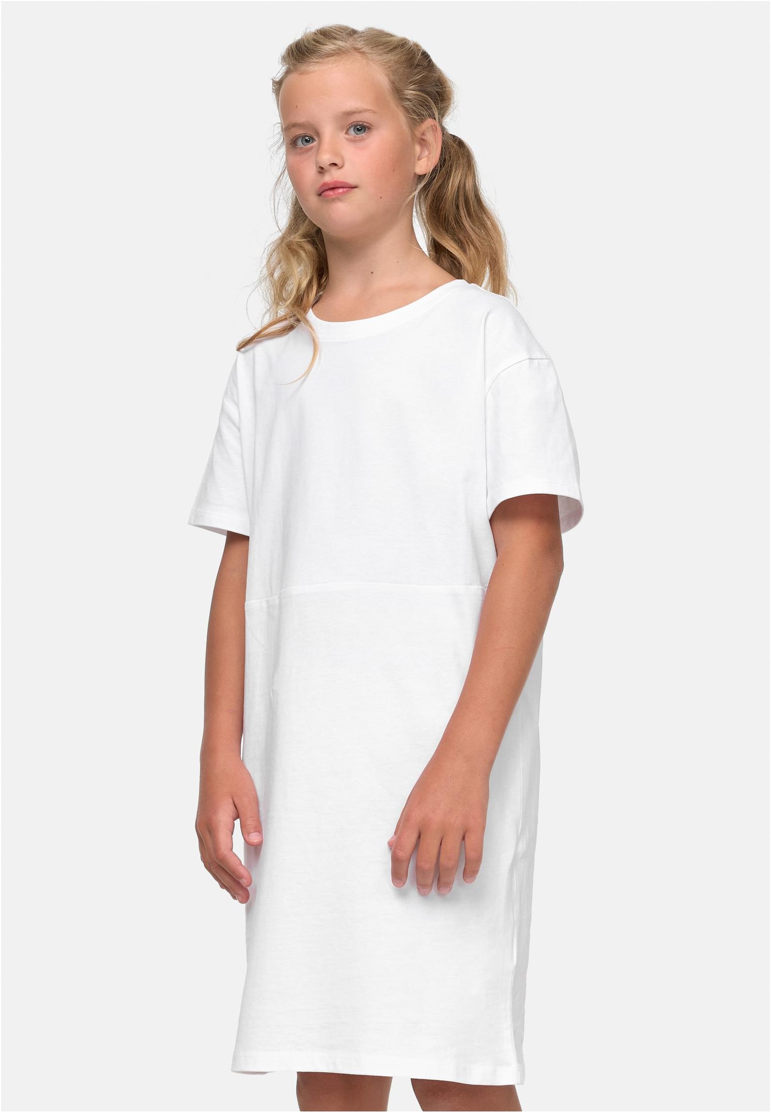 Girls Organic Oversized Tee Dress | white