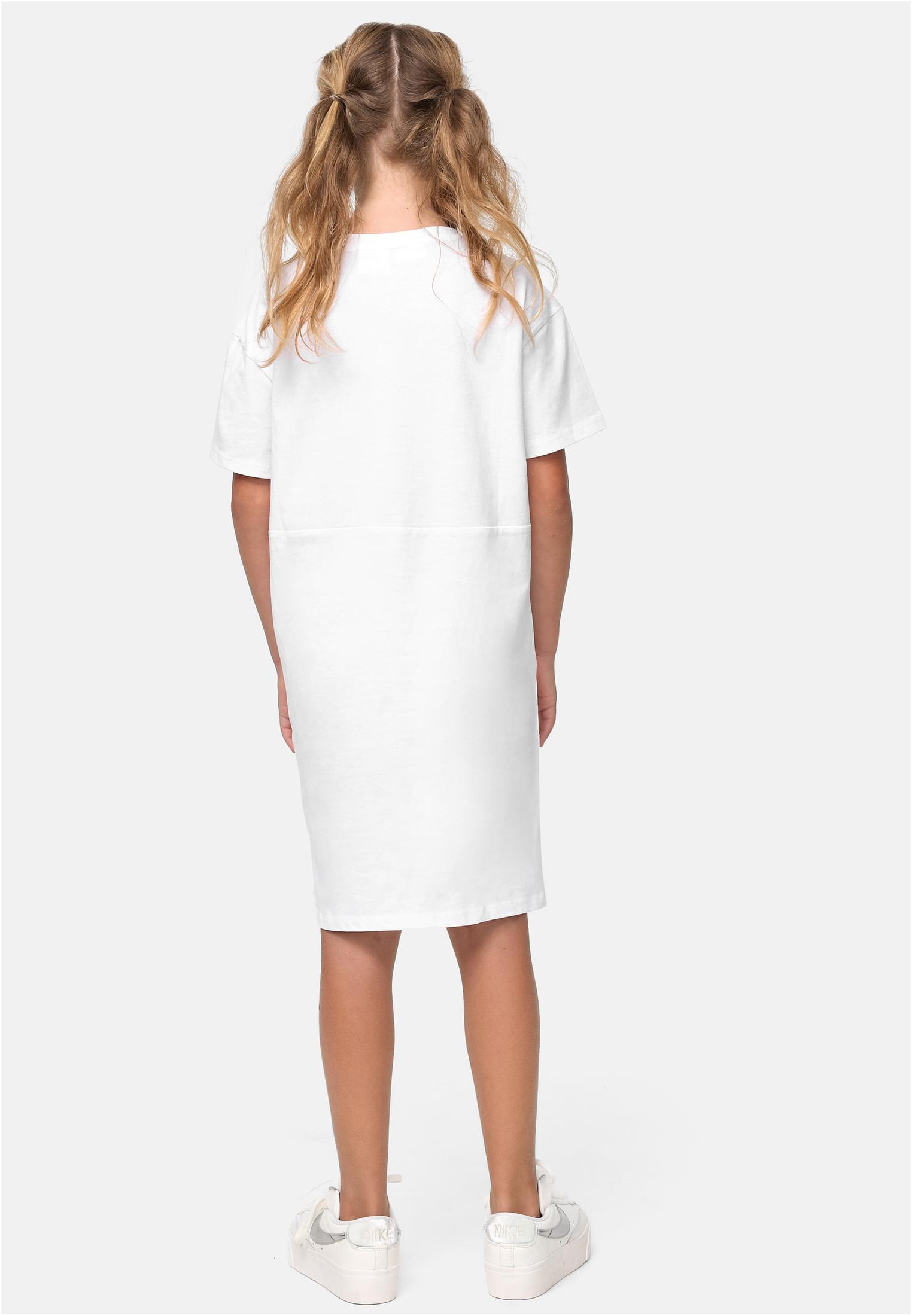 Girls Organic Oversized Tee Dress | white