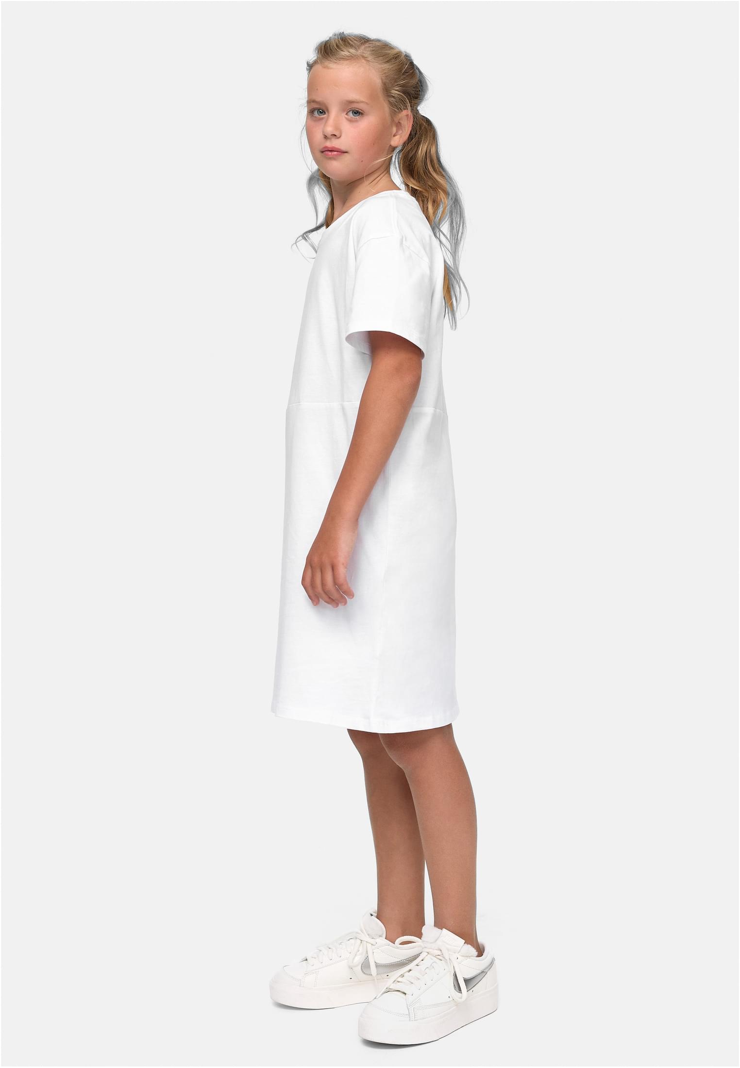 Girls Organic Oversized Tee Dress | white