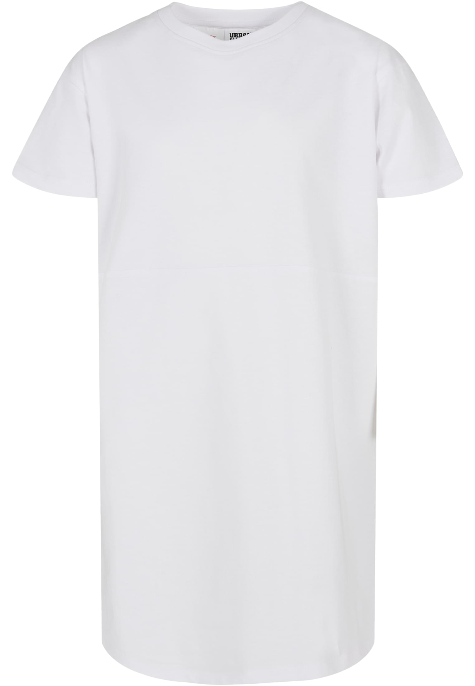 Girls Organic Oversized Tee Dress | white