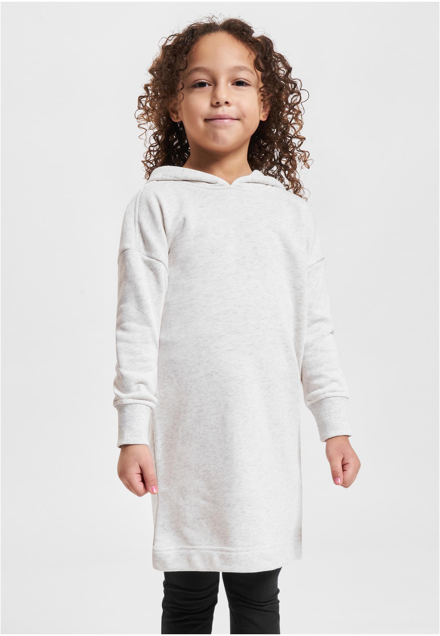 Girls Oversized Terry Hoody Dress | lightgrey