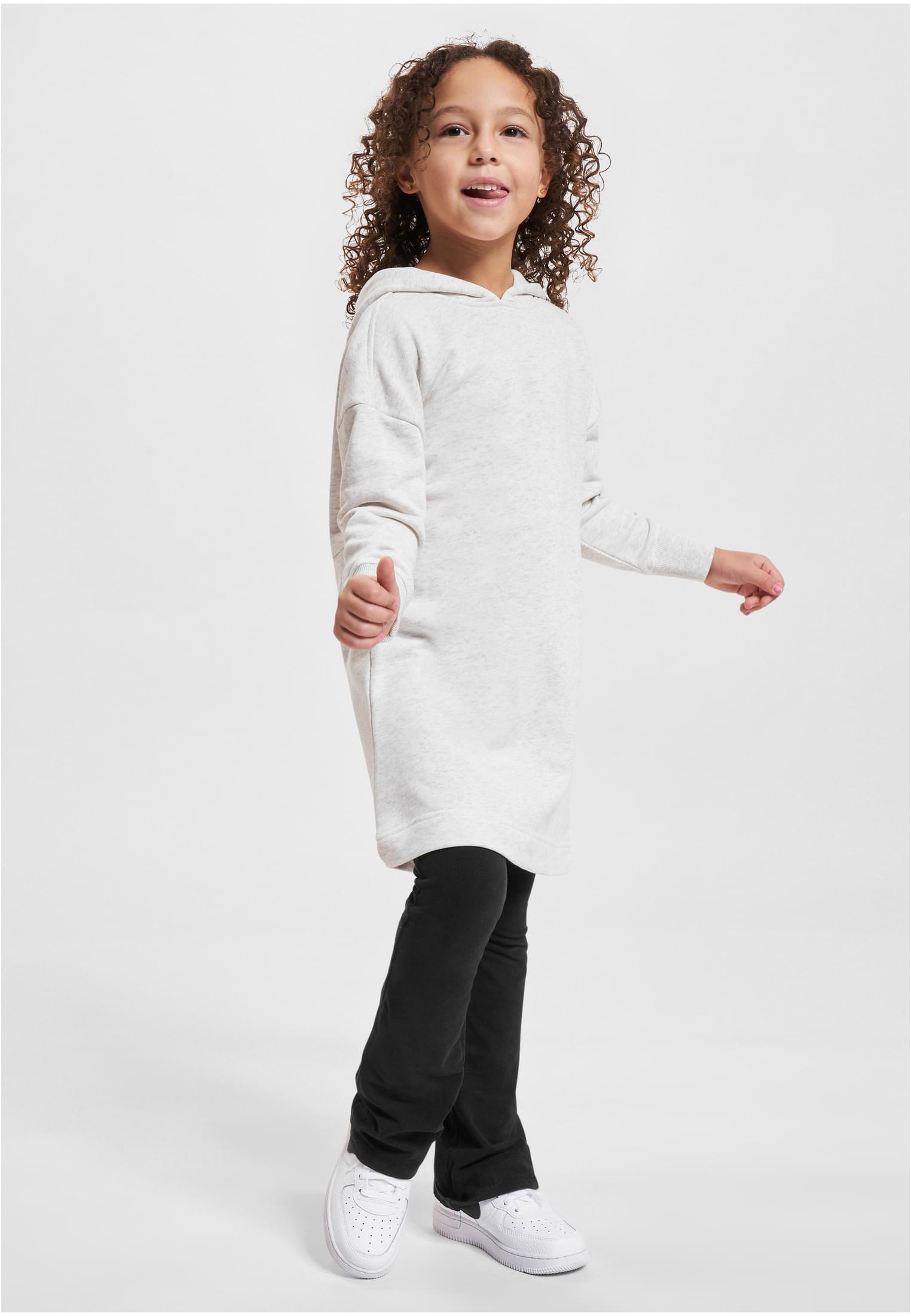 Girls Oversized Terry Hoody Dress | lightgrey