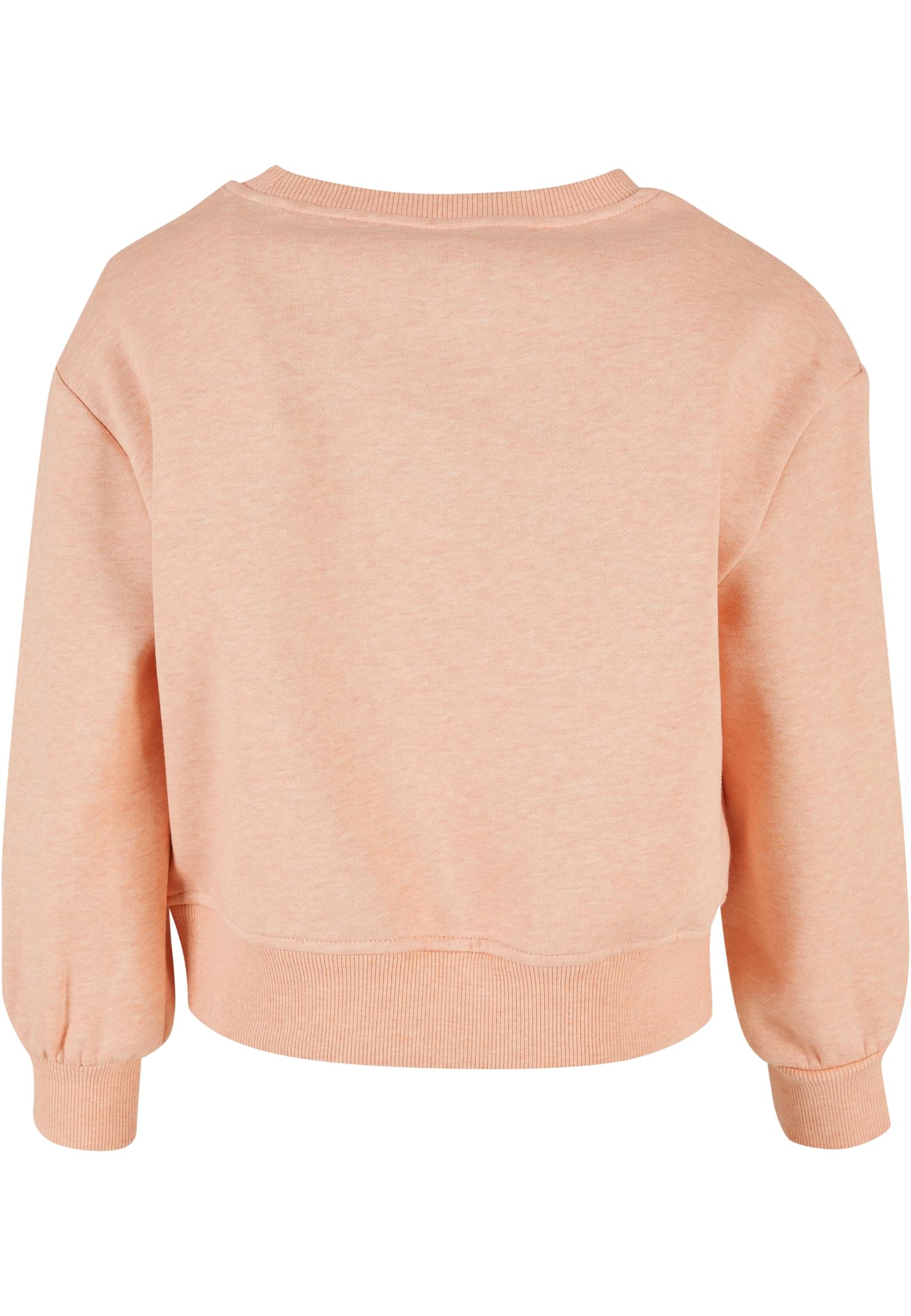 Girls Oversized Color Melange Crewneck | papaya melange