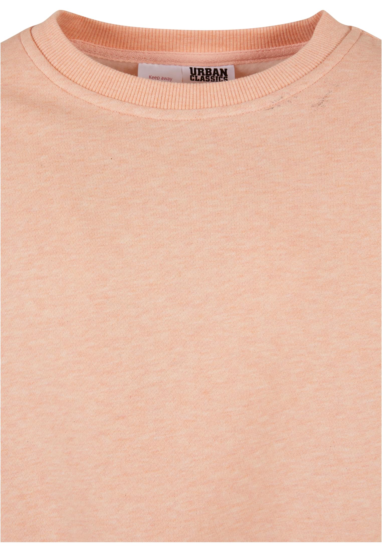 Girls Oversized Color Melange Crewneck | papaya melange