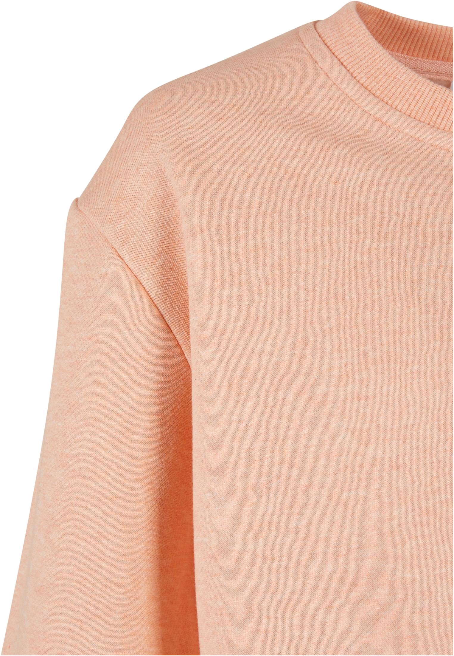 Girls Oversized Color Melange Crewneck | papaya melange