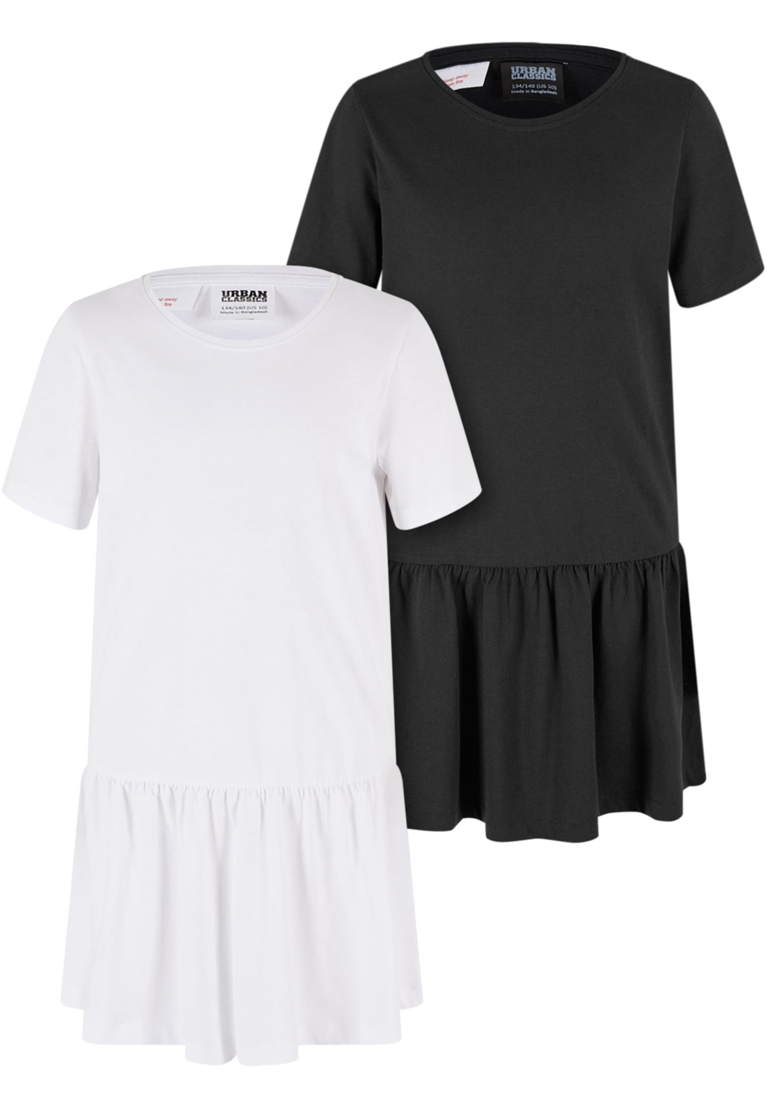 Girls Valance Tee Dress 2-Pack | white+black